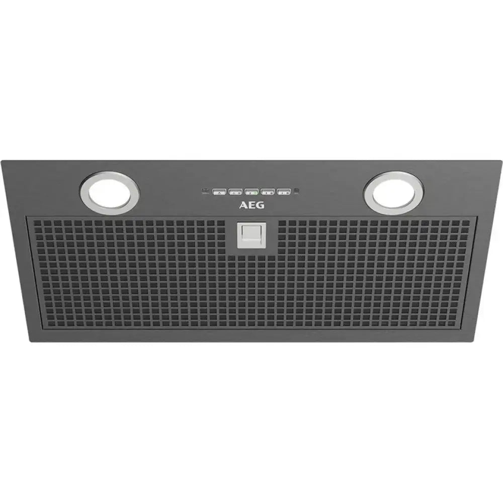 AEG DGE5662HB 52cm Integrated Range Hood in Dark Stainless Steel with Power Boost - Powerful Kitchen Ventilation for Smoke & Odor Removal - Perfect for Modern Home Cooking