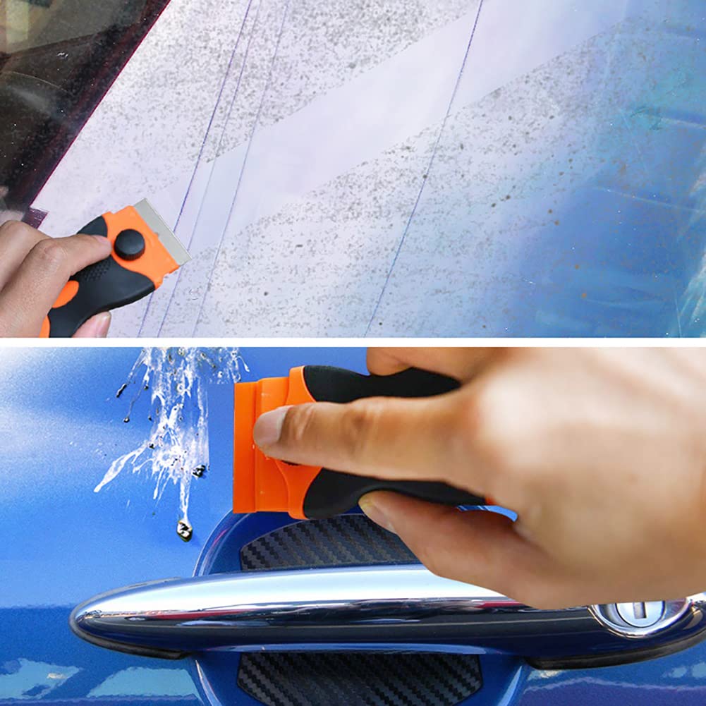 Zcargel 22-Piece Car Cleaning Kit - 2-in-1 Double-Edged Scraper Tool with 10 Plastic & 10 Metal Blades for Stickers, Adhesive, Wax Removal - Perfect for Auto Detailing, Windshield Cleaning & DIY Car Care