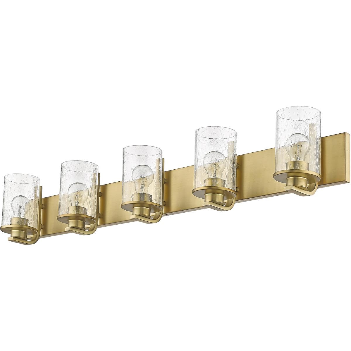 Z-Lite 5-Light Bathroom Vanity Light Fixture 492-5V-OBR - Modern Oil Rubbed Bronze Finish for Bathroom, Powder Room & Dressing Area Lighting