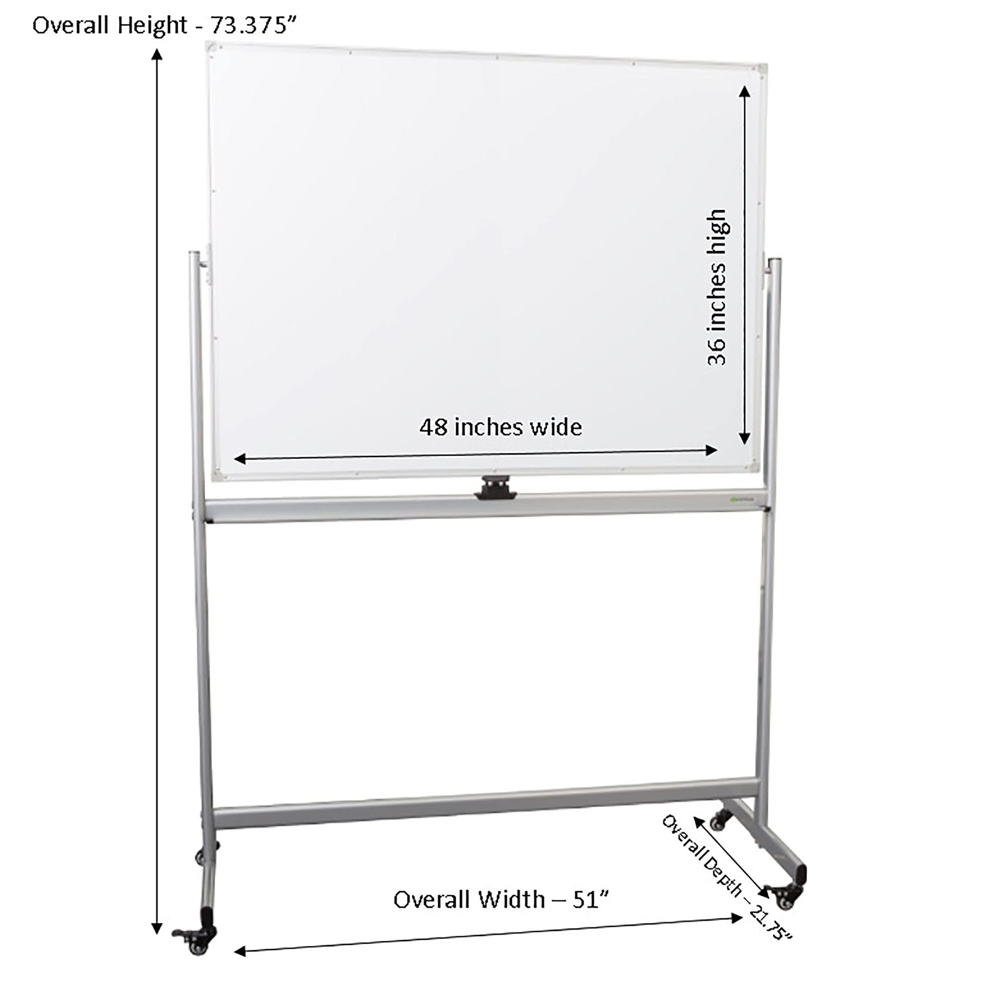 Learniture Double-Sided Mobile Magnetic Whiteboard 48