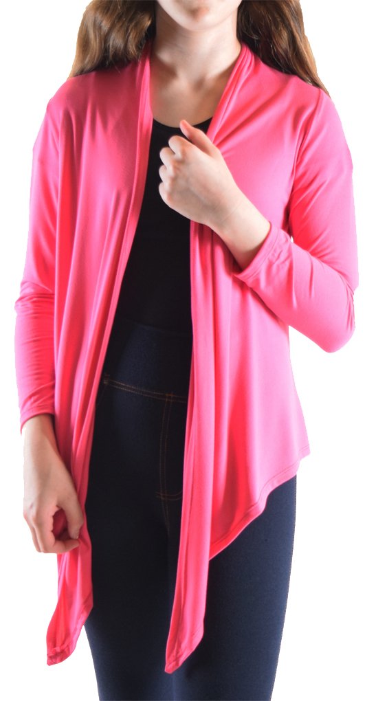 Dinamit Jeans Big Girls' Long Sleeve Flyaway Cardigan Sweater - Stylish & Comfortable Knitwear for Teens - Perfect for School, Casual Outings & Layering in Fall/Winter