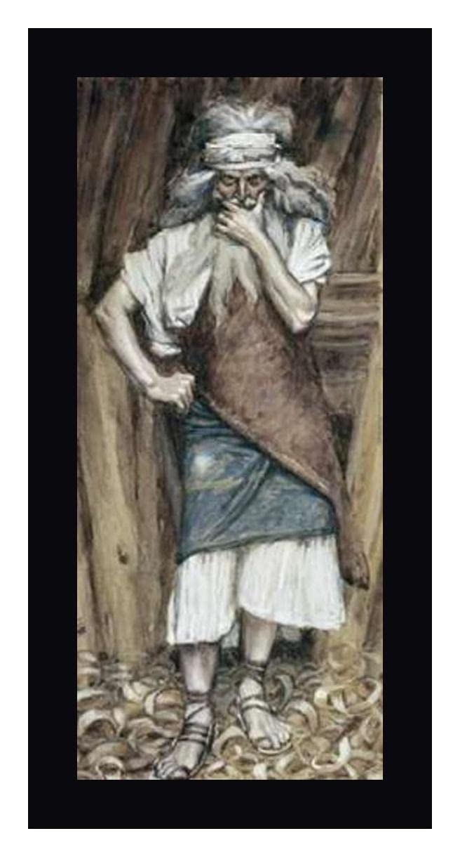 James Tissot Noah Framed Canvas Art Print - 15x30 Inches - Black Wood Frame - Ready to Hang Wall Decor - Perfect for Living Room, Bedroom or Office