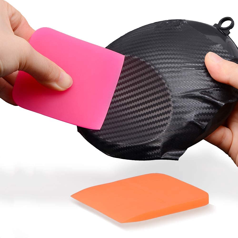 Vinyl Rubber Squeegee - HiYi Mini Soft Coating Scraper for Car Windshield & Window Cleaning | Scratch-Free TPU Hand Tool for Auto Detailing, Body Filming & Edge Trimming (Orange) | Perfect for Car Wash, Home Glass Cleaning & DIY Projects