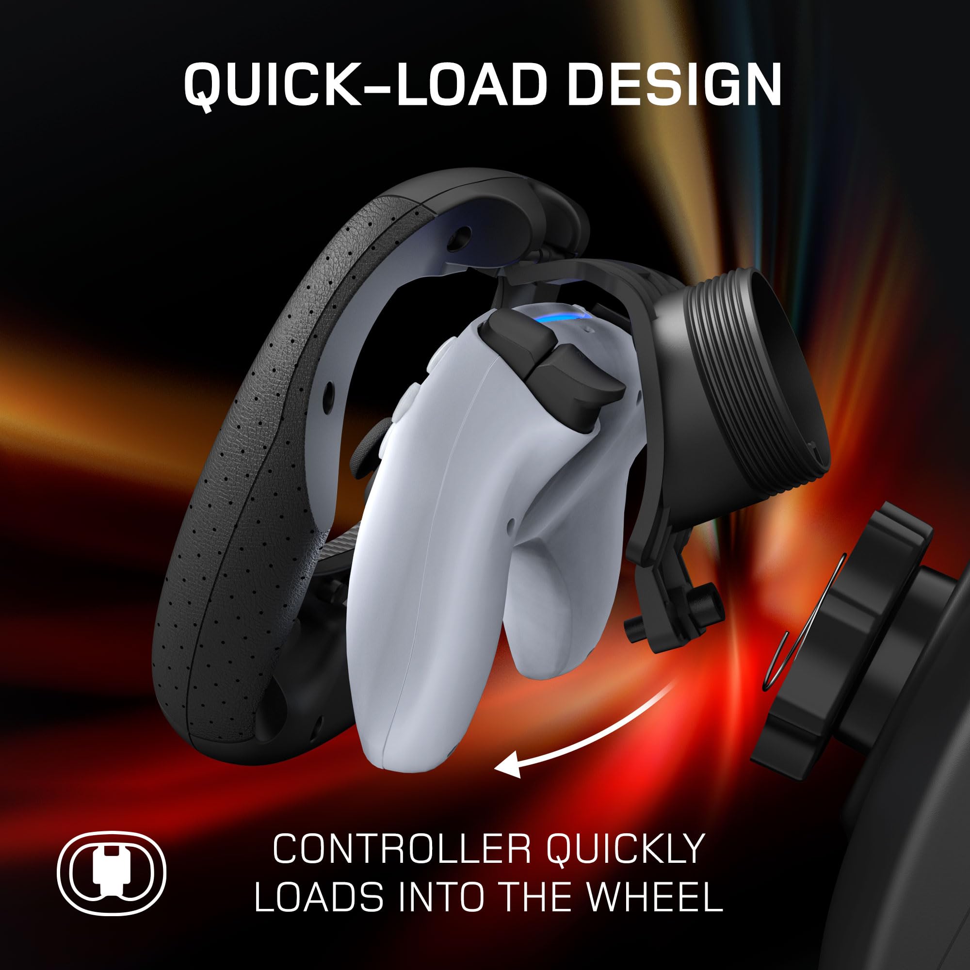 BASEKAMP AERO Racing Wheel Dock for PS5, PC, Steam Deck - Auto Centering - GT7 Compatible - Perfect for Racing Simulators