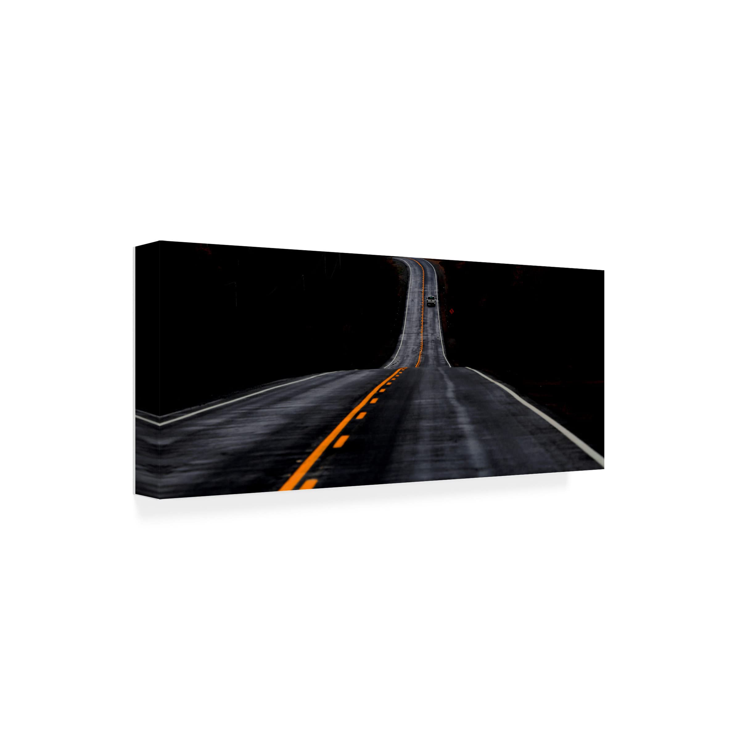 Trademark Fine Art 'The Road Ahead' Canvas Wall Art by Ivan Huang - Stunning Landscape Painting for Living Room, Bedroom & Office Decor