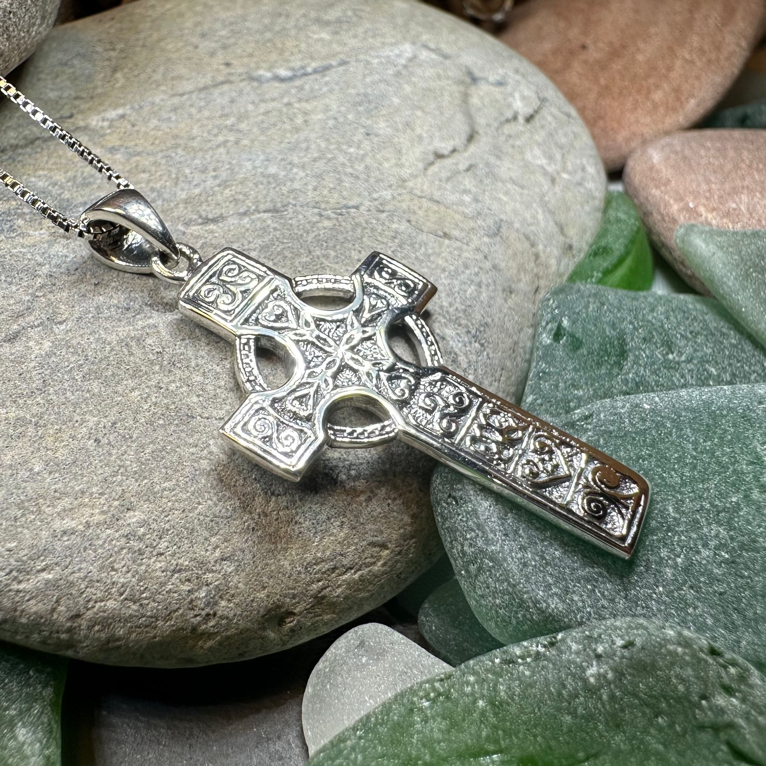 Celtic Cross Pendant Necklace for Women - Stainless Steel Columba Jewelry - Perfect for Gifts, Weddings & Everyday Wear
