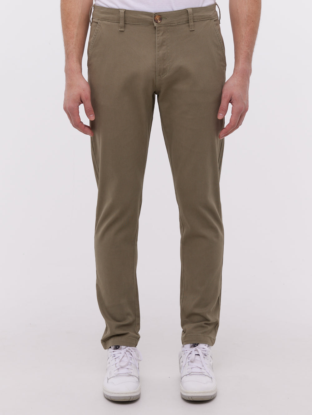 Jimini Washed Twill Chino Pants for Men - Comfortable Slim Fit Casual Trousers - Perfect for Office, Travel & Everyday Wear