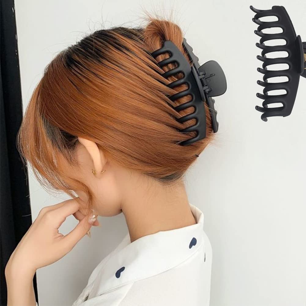 6 Pack Large Hair Claw Clips - 4 Inch Non-Slip Matte Strong Hold Banana Clips for Thick or Thin Hair | Fashion Hair Accessories for Women | Perfect for Ponytails, Buns & Everyday Styling