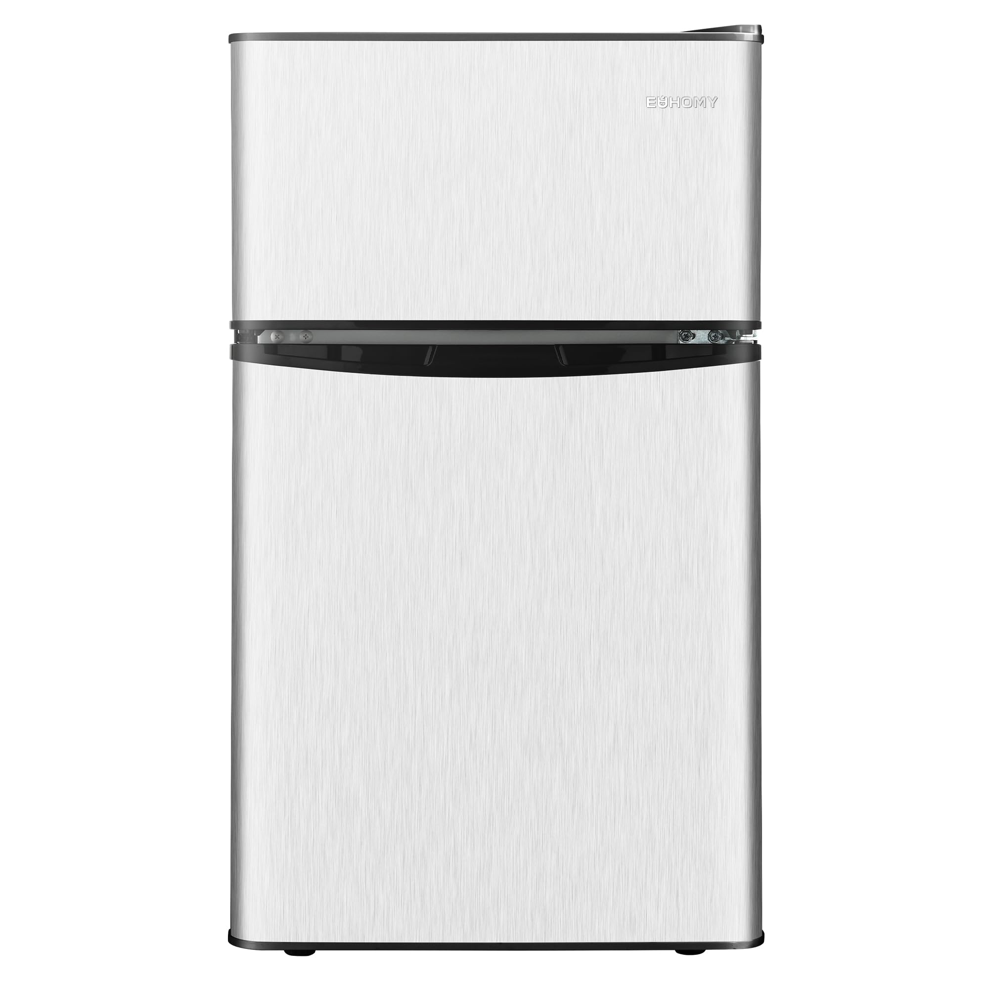 EUHOMY 3.1 Cu.Ft Mini Fridge with Freezer - Compact 2 Door Refrigerator for Dorm, Bedroom, Office & Apartment - Perfect for Food Storage, Beverages, Beer & Wine Cooling - Energy Efficient Small Fridge (Silver)