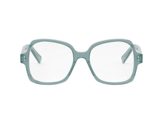 Celine THIN CL50148I 093 Shiny Lime Transparent Geometric Women's Eyeglasses - Fashionable Designer Glasses for Women, UV Protection & Lightweight Frame - Perfect for Office, Reading & Everyday Wear