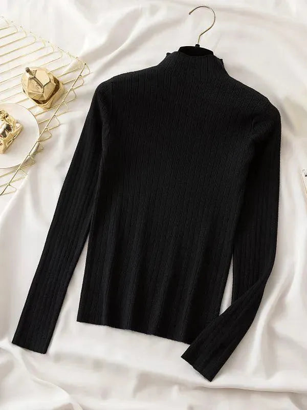 Stylish Women's Turtleneck Sweater - Soft Knit Pullover for Fall & Winter - Perfect for Office Wear, Casual Outfits and Date Nights