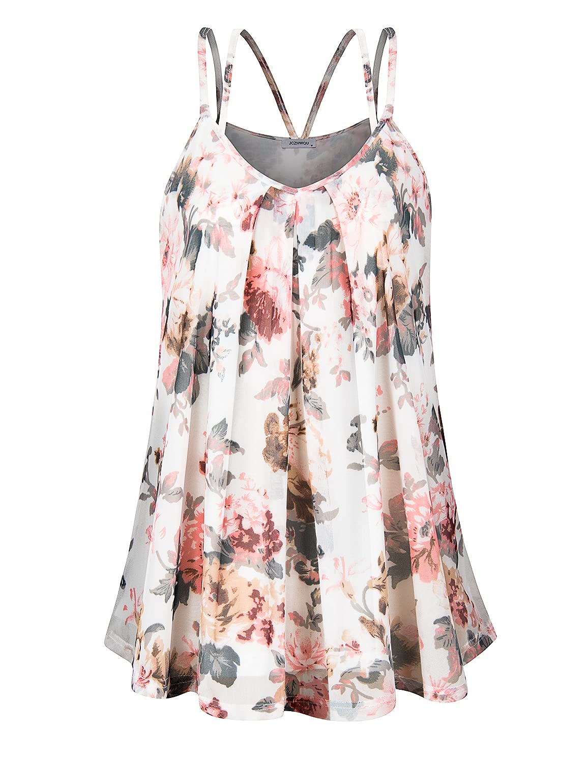 JCZHWQU Women's Cute V Neck Sleeveless Tank Tops - Summer Casual Blouse for Beach, Yoga & Everyday Wear