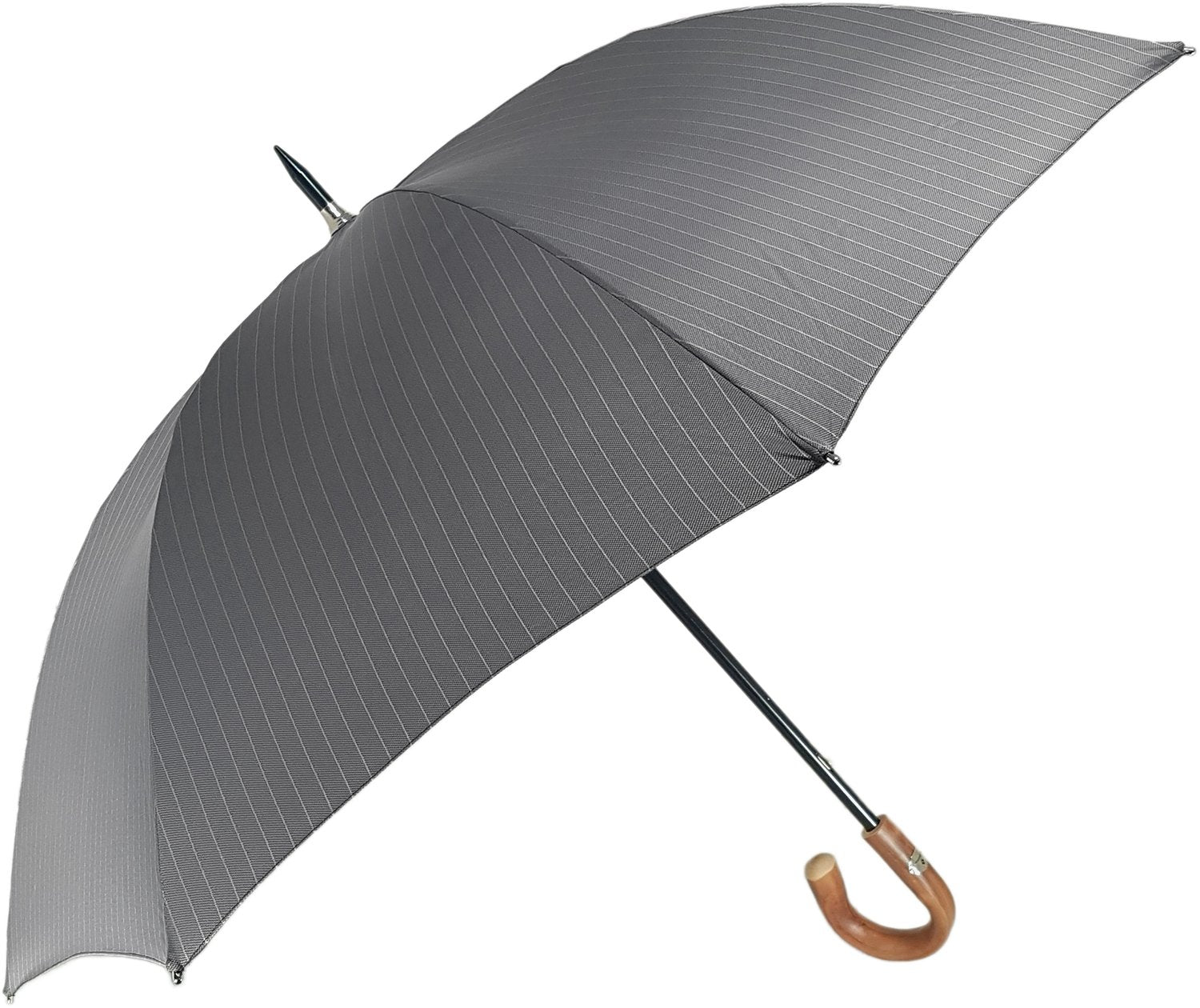 Large Grey Windproof Men's Umbrella - Durable & Waterproof for Rainy Days, Outdoor Activities & Commuting