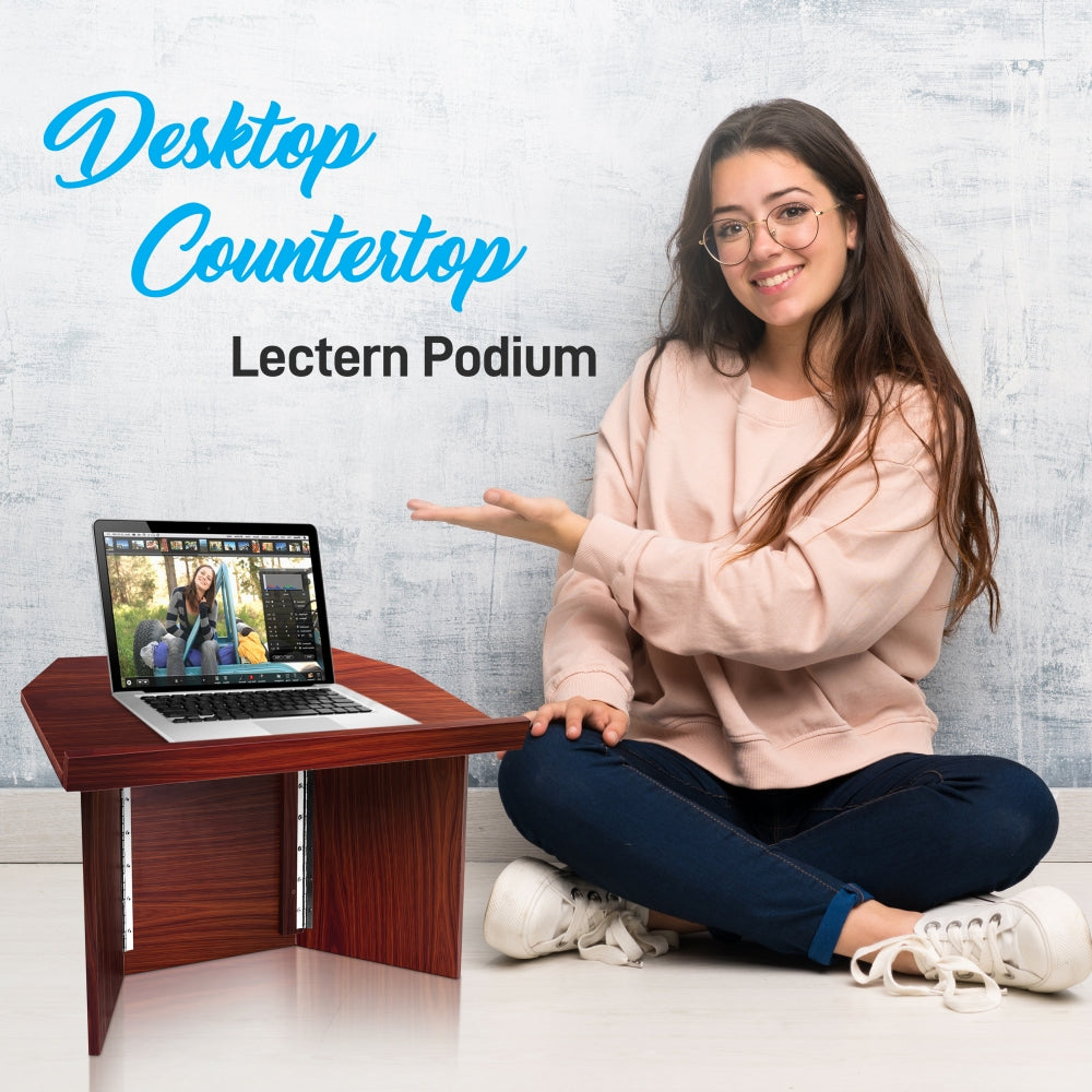 Portable Lectern Podium - Lightweight & Adjustable Standing Desk for Public Speaking, Teaching, and Presentations - Perfect for Classrooms, Churches, and Events