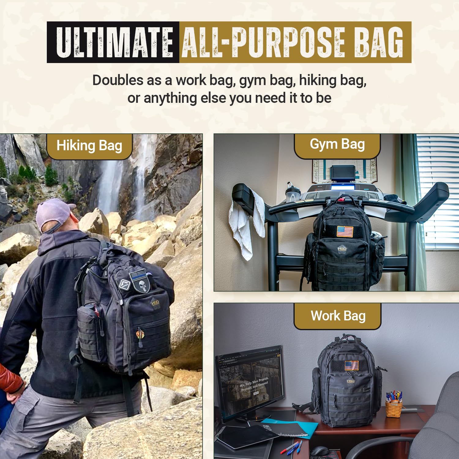 HighSpeedDaddy Military-Grade Waterproof Baby Diaper Backpack - Compact Travel Bag with Stroller Straps & Tablet Sleeve for Newborns & Toddlers - Perfect for Daycare, Travel & Outdoor Adventures