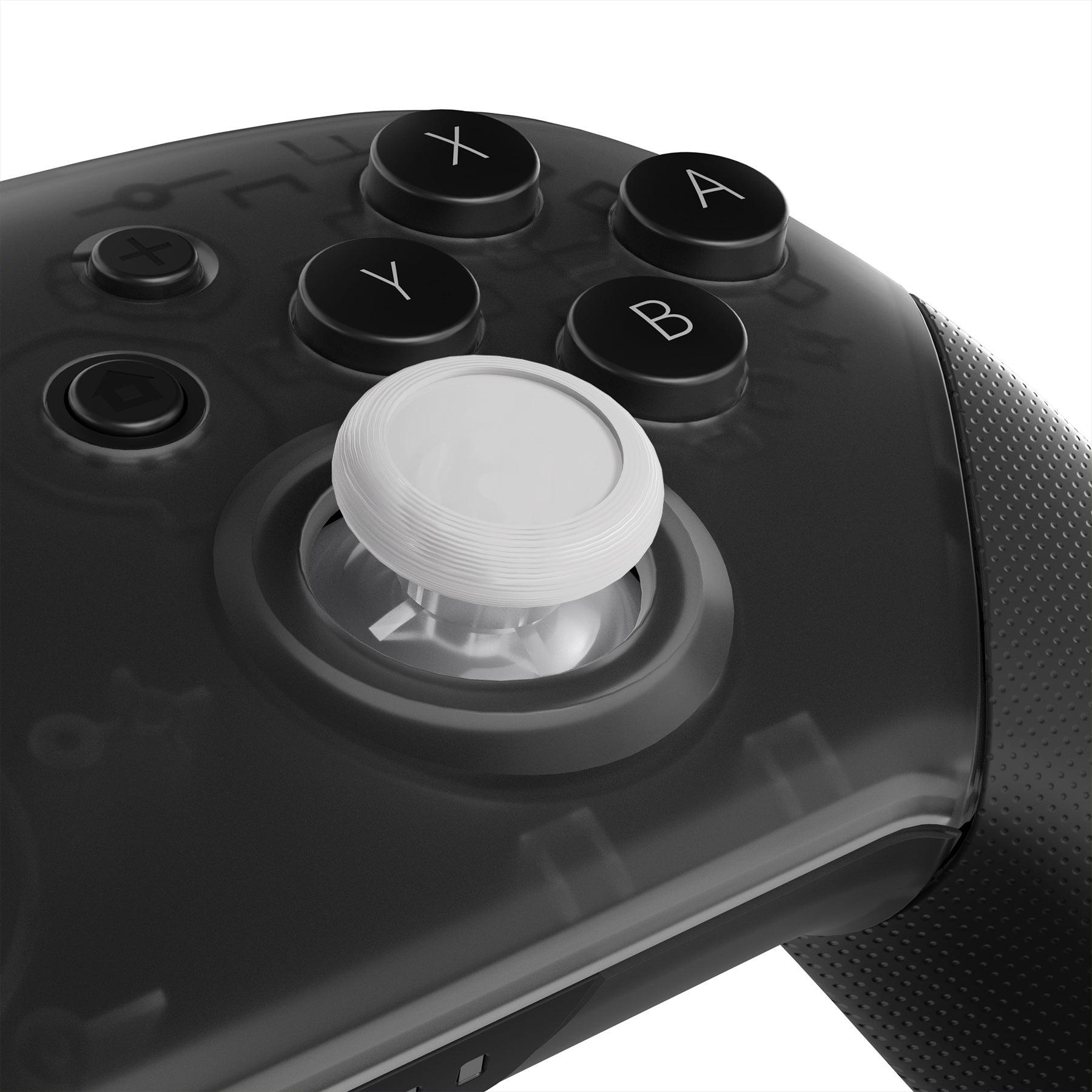 eXtremeRate Glow in The Dark Green 3D Joystick Thumbsticks Replacement for Nintendo Switch Pro Controller - Enhanced Grip for Gaming in Low Light Conditions