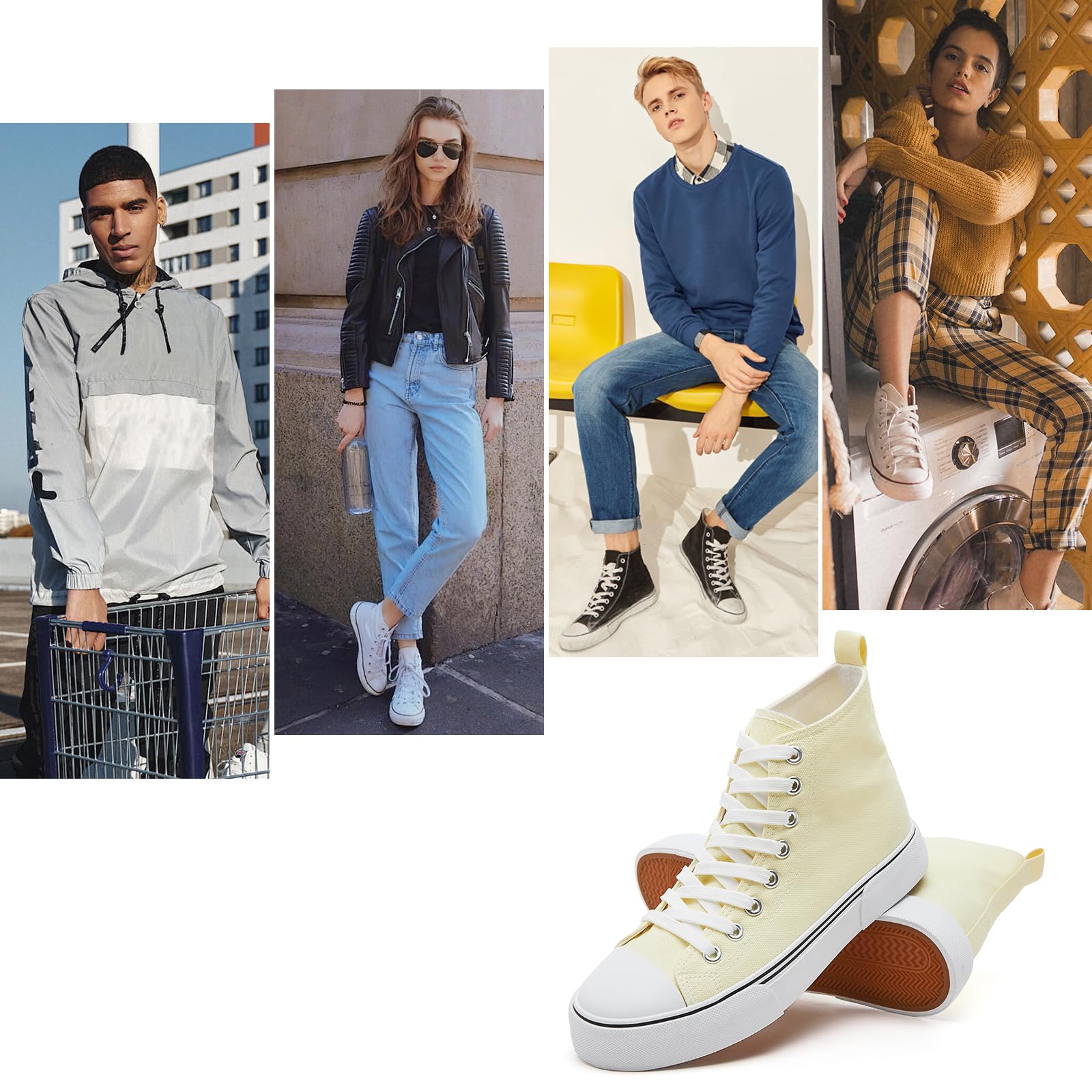 Hash Bubbie Unisex High Top Sneakers - Classic Canvas Casual Shoes for Men & Women | Streetwear, Skateboarding, Everyday Fashion