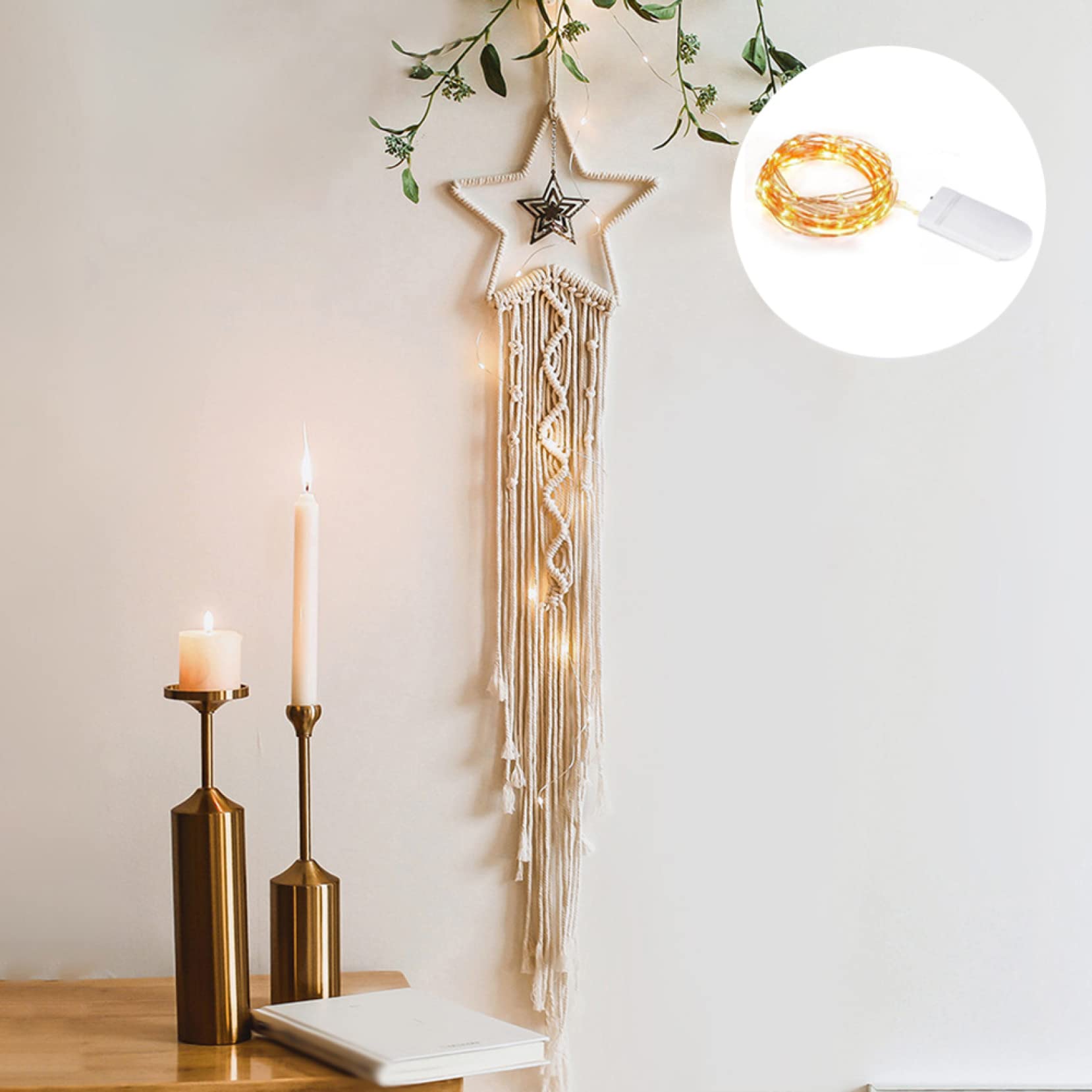 Moon Dream Catcher Macrame Wall Hanging - Boho Home Decor Tapestry for Nursery, Kids Room, Wedding & Gift | Perfect for Bedroom, Living Room & Boho Chic Interior Design