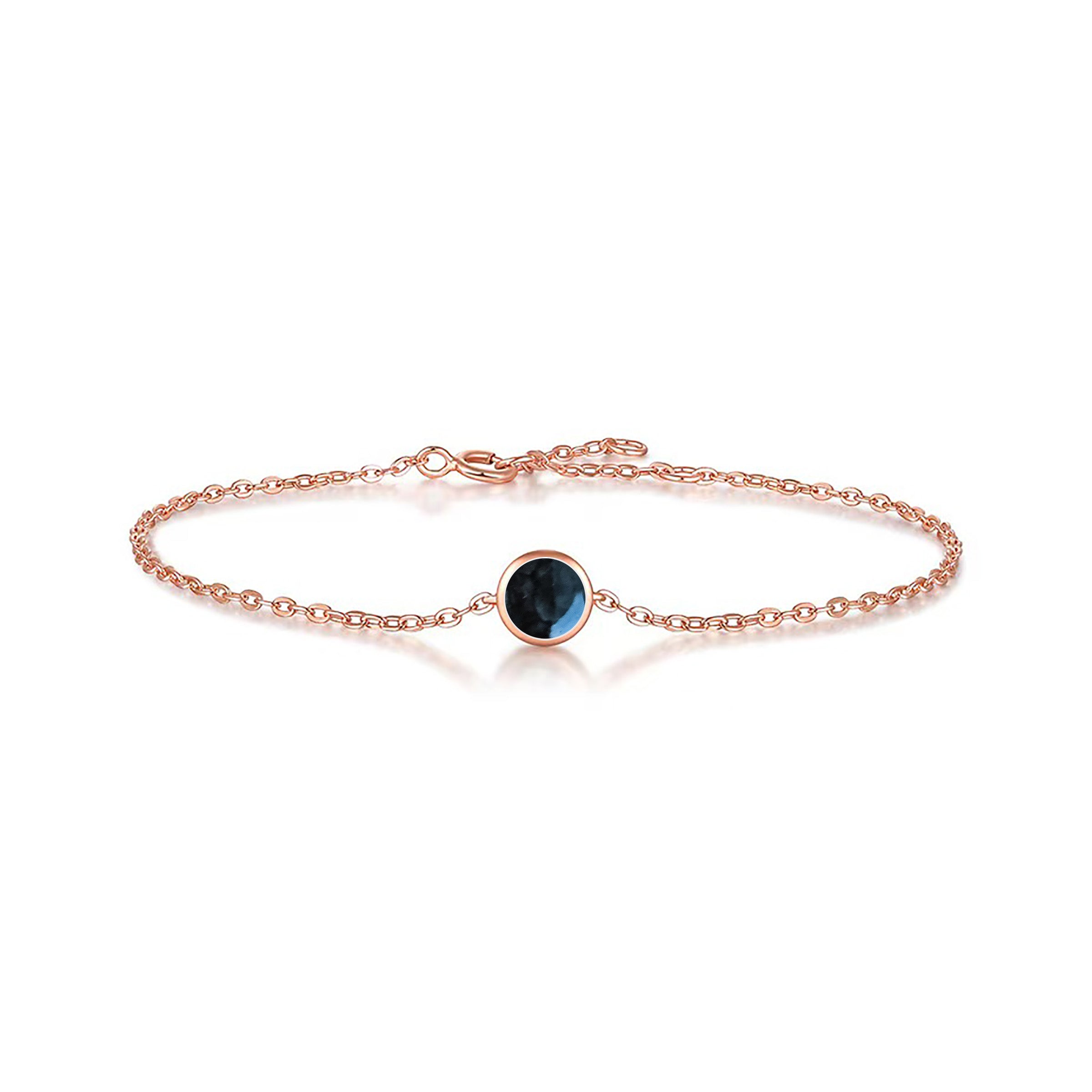 Circle Grace: Solid Gold Cremation Jewelry Bracelet for Ashes - Memorial Keepsake for Loved Ones | Perfect for Remembrance & Special Occasions