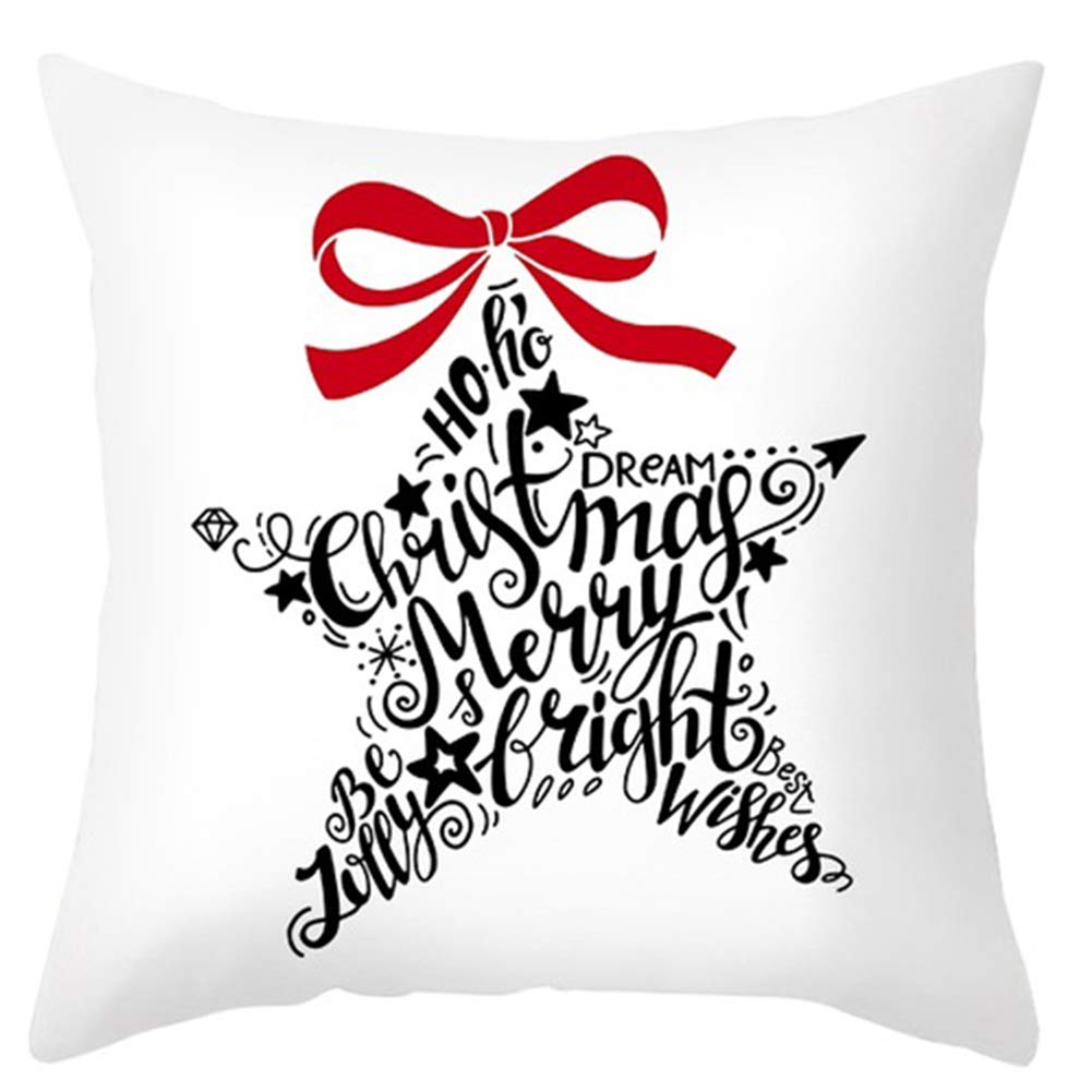 Festive Santa Claus Christmas Cushion Cover 18x18 Inch - Holiday Sofa Pillow Case, Home Decor Throw Pillow for Couch, Bed, Car - Perfect for Xmas Decorations & Cozy Winter Nights