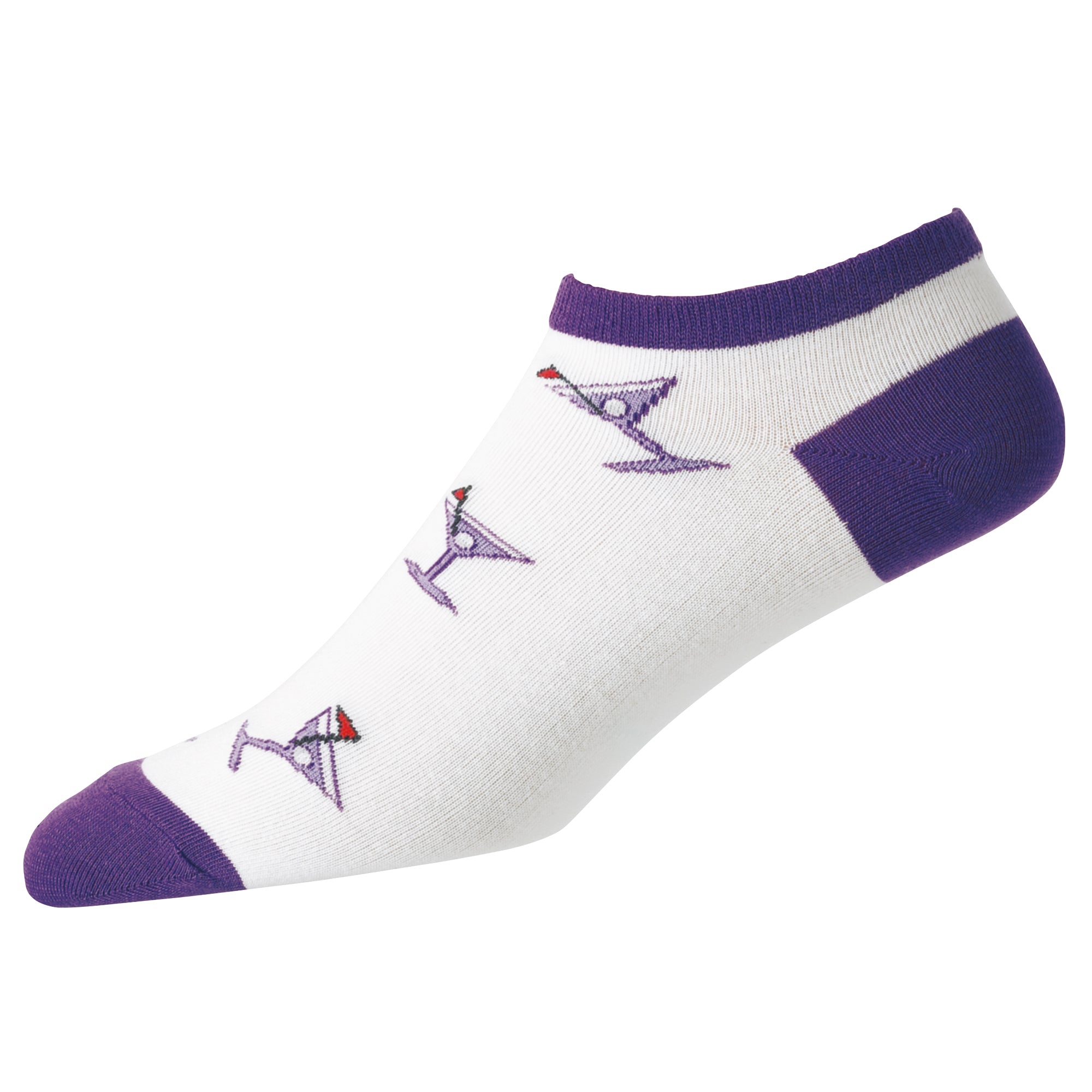 FootJoy ComfortSof Martini Print Women's Low Cut Socks - Breathable Athletic Socks for Golf, Tennis & Casual Wear