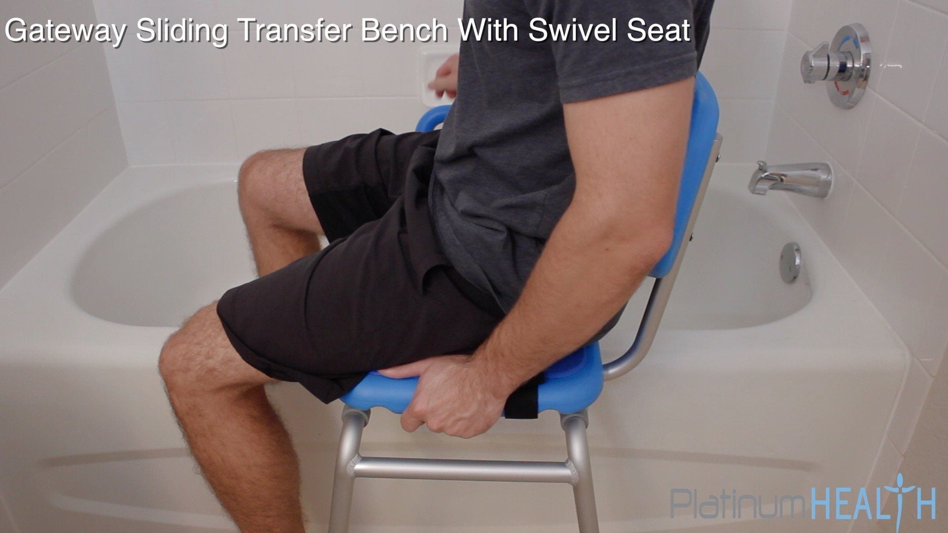 Premium Sliding Bath Transfer Bench with Swivel Seat & Padded Cushion - Adjustable Shower Chair for Elderly & Disabled - Safe Bathroom Mobility Aid for Seniors, Post-Surgery Recovery & Home Care Use