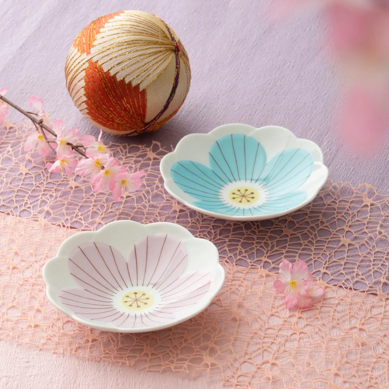 Harekutani Porcelain Flower Bowl - Elegant Japanese Ceramic Serving Bowl for Salad, Soup, Noodles | Perfect for Dining, Entertaining & Home Decor