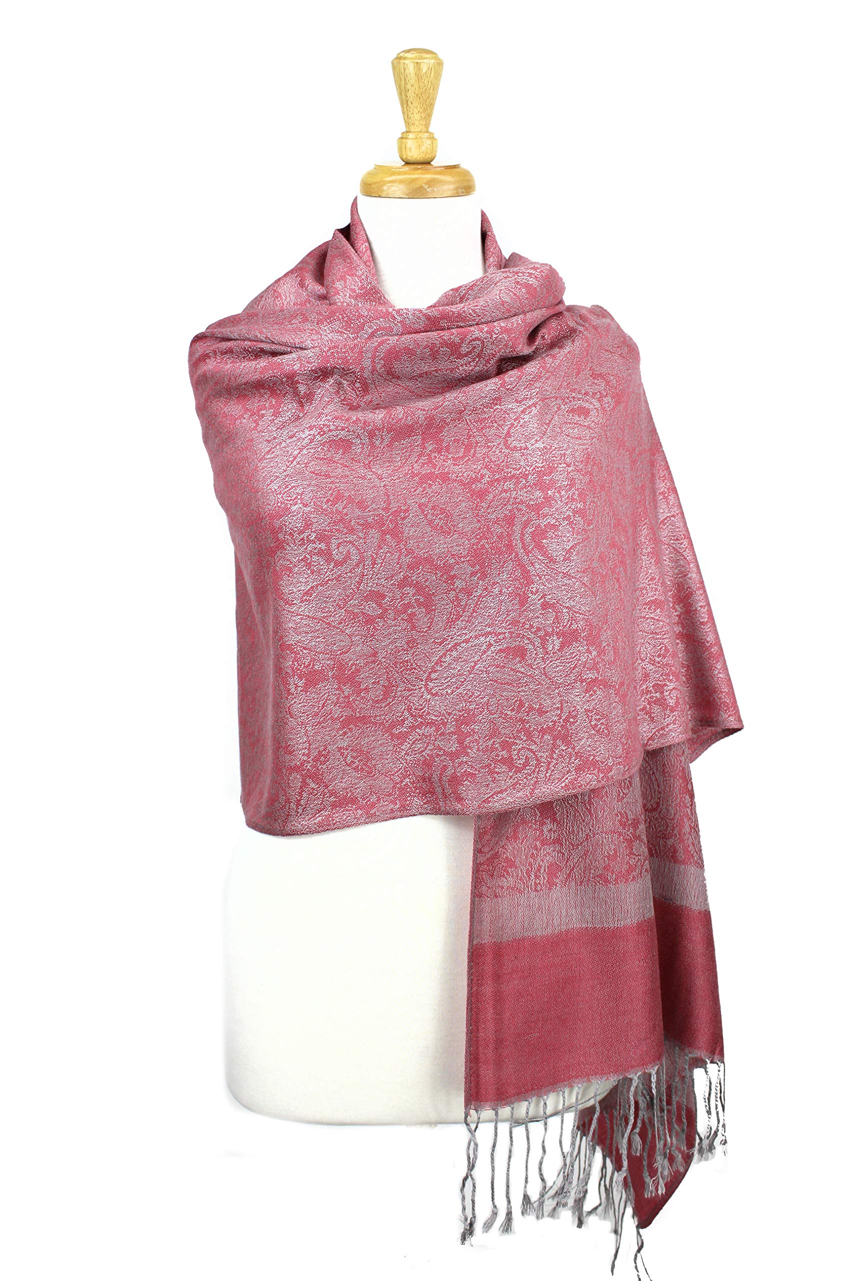 PASKMLNA Paisley Jacquard Pashmina Shawl - Soft Luxury Wrap Scarf & Stole for Women - Perfect for Weddings, Parties & Winter Fashion