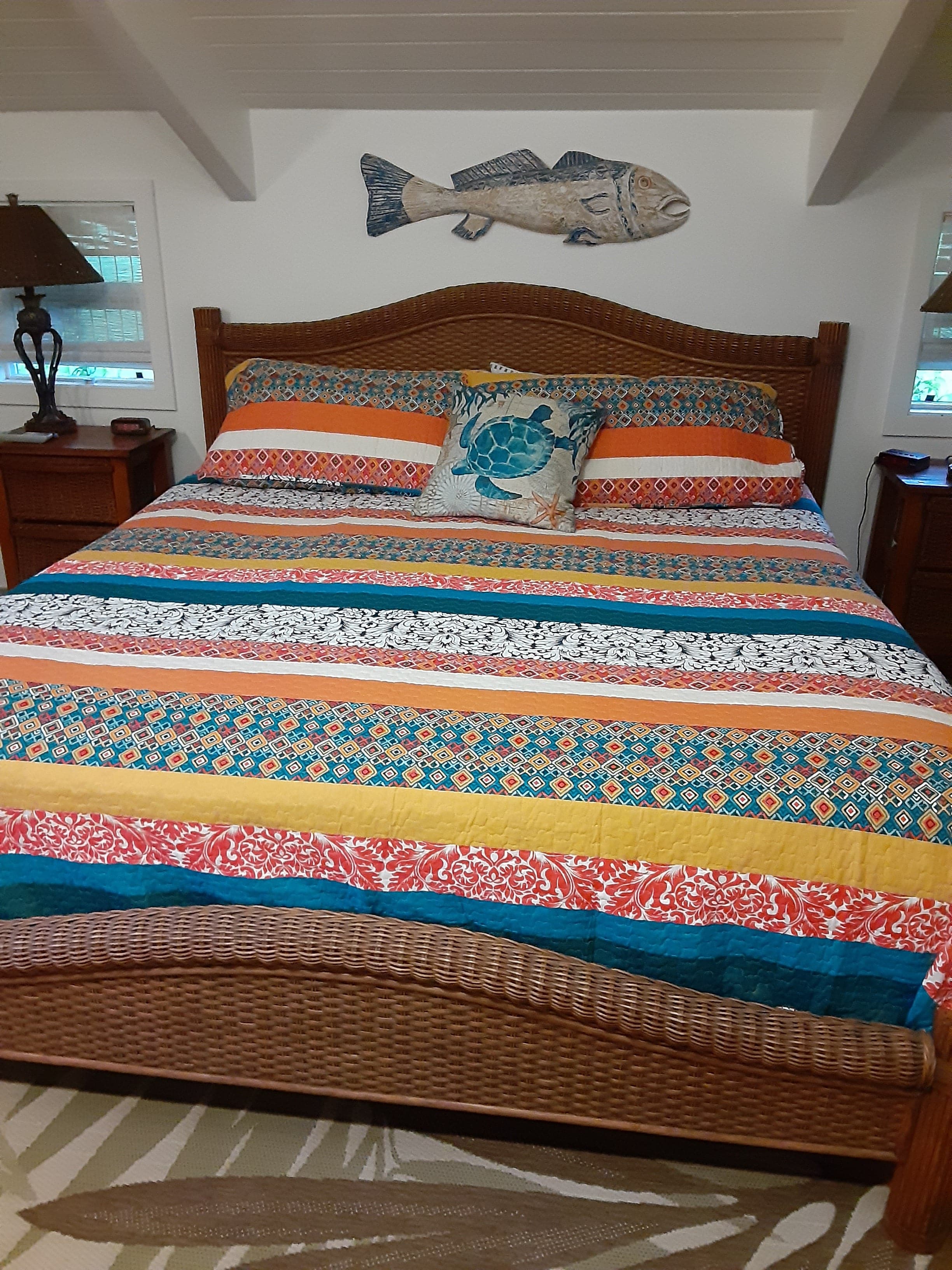Boho Stripe 3-Piece Quilt Set - Queen Size, Soft Cotton Bedding for Bohemian Style Bedroom Decor | Perfect for Guest Rooms, Master Bedrooms & Cozy Home Styling