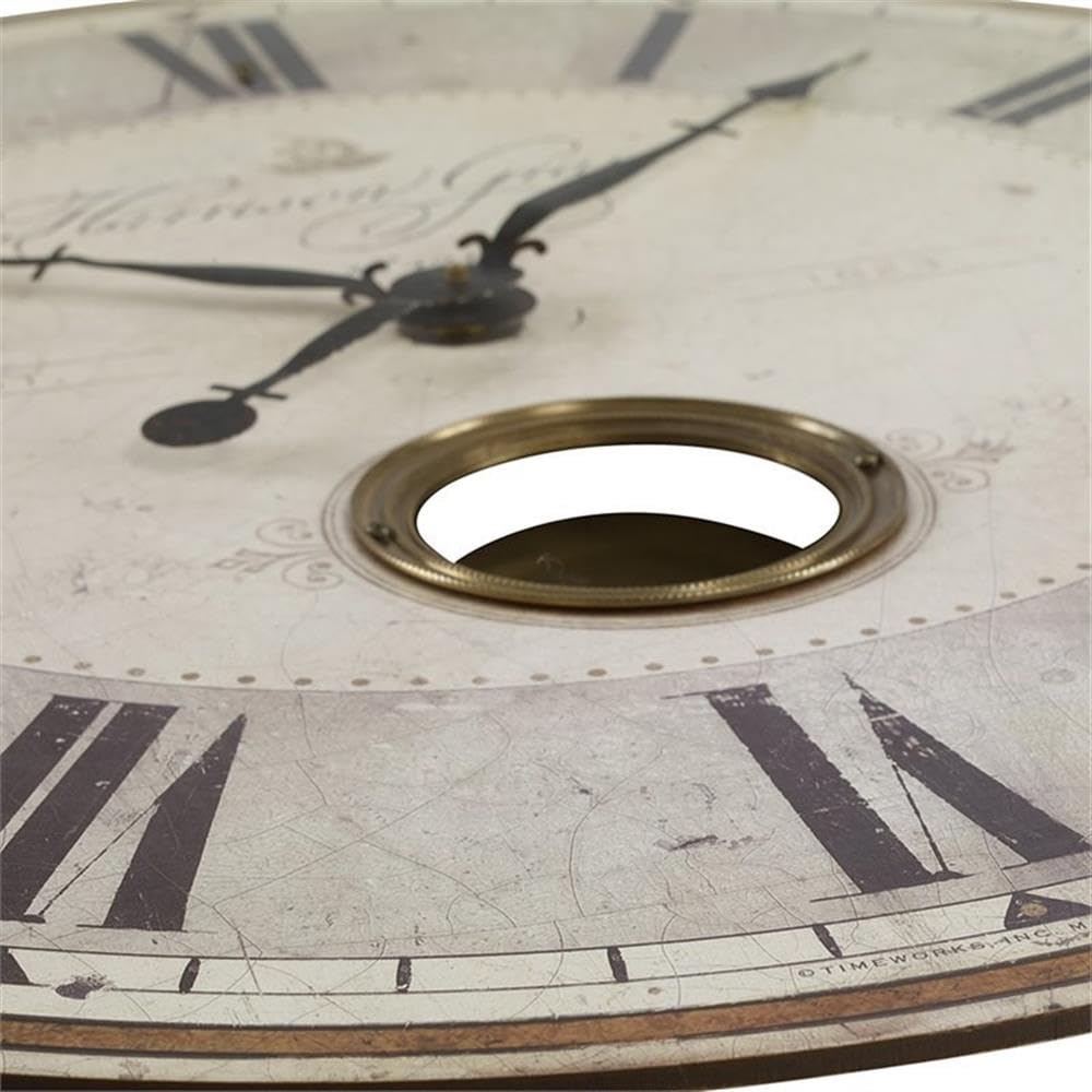 BOWERY HILL Modern 30 Inch Round Wall Clock - Black and Ivory Finish - Perfect for Living Room, Bedroom, Office & Home Decor