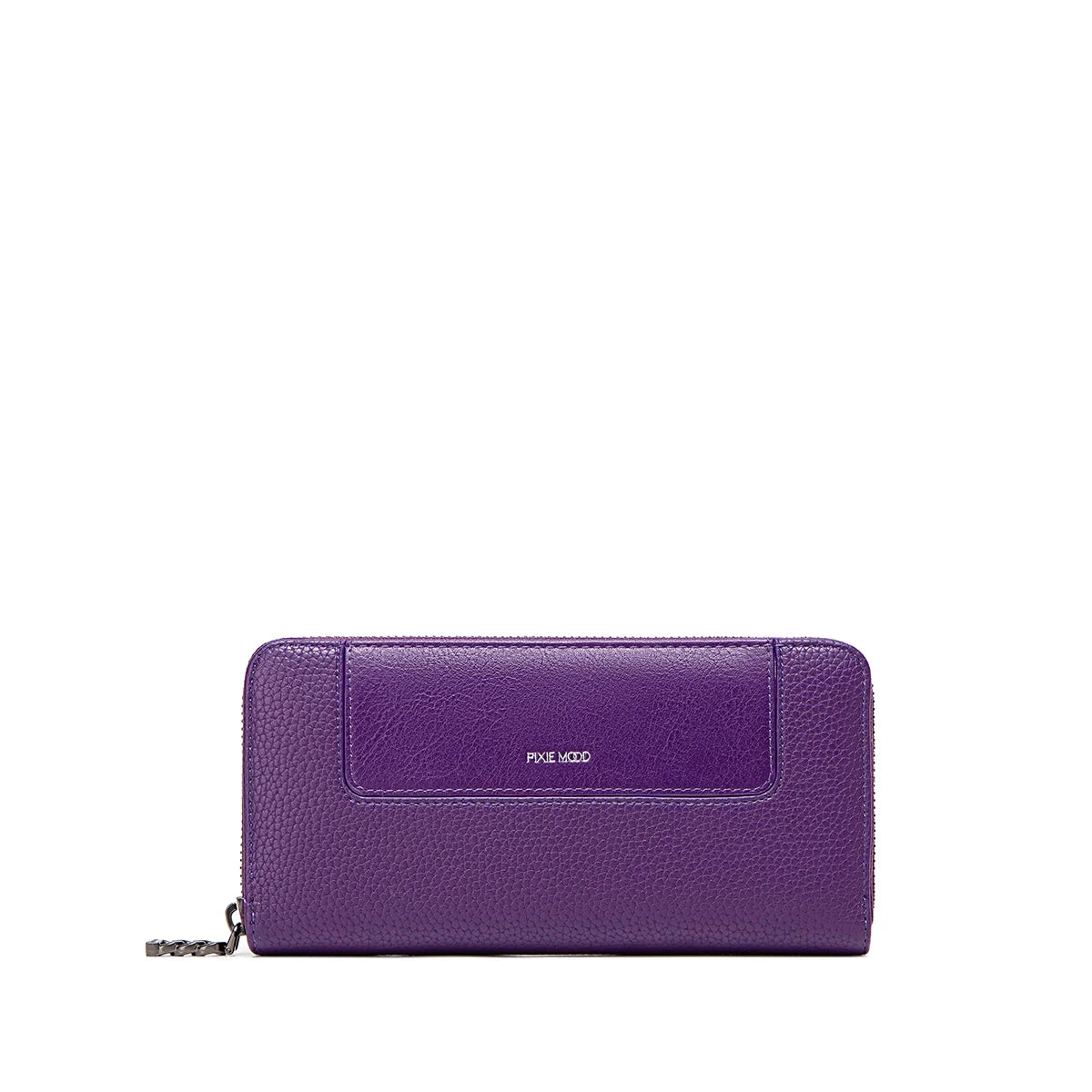 Mae Zip Wallet Bag in Plum Pebbled Leather - Stylish Crossbody Purse for Women, Perfect for Travel, Shopping & Everyday Use