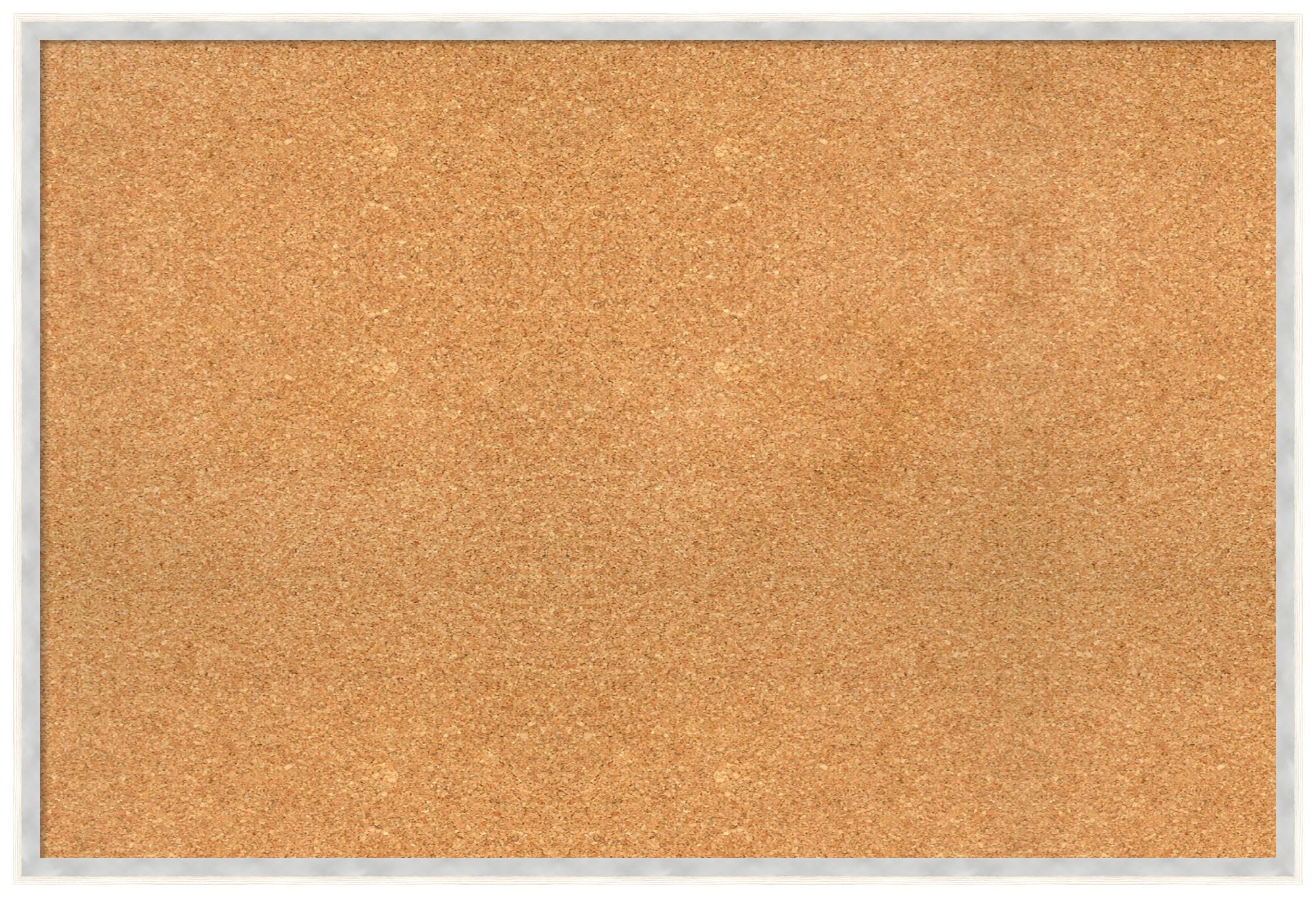 Amanti Art 25x37 Inch Natural Cork Board with White Wood Frame - Large Vision Board for Office & Home Organization, Modern Pinboard for Displaying Photos, Notes & Decor - Perfect for Home, Office & Classroom Use