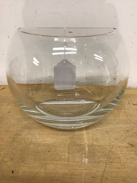 Half Circle Glass Vase - Elegant Transparent Floral Centerpiece for Weddings, Home Decor & Tabletop Arrangements