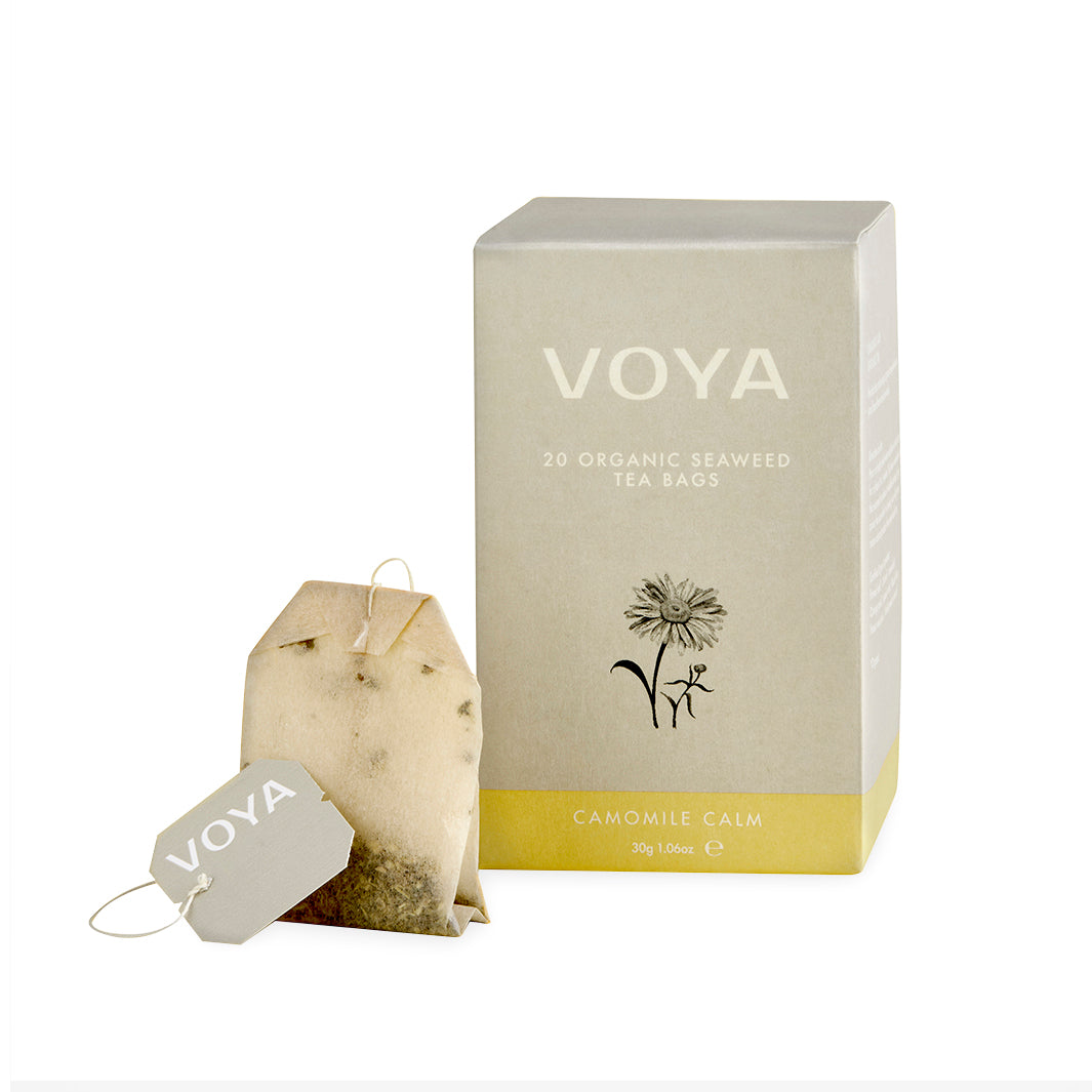 VOYA Chamomile Calm Organic Herbal Tea for Relaxation & Sleep - USDA Certified, Caffeine-Free, Stress Relief - Perfect for Evening, Bedtime & Meditation