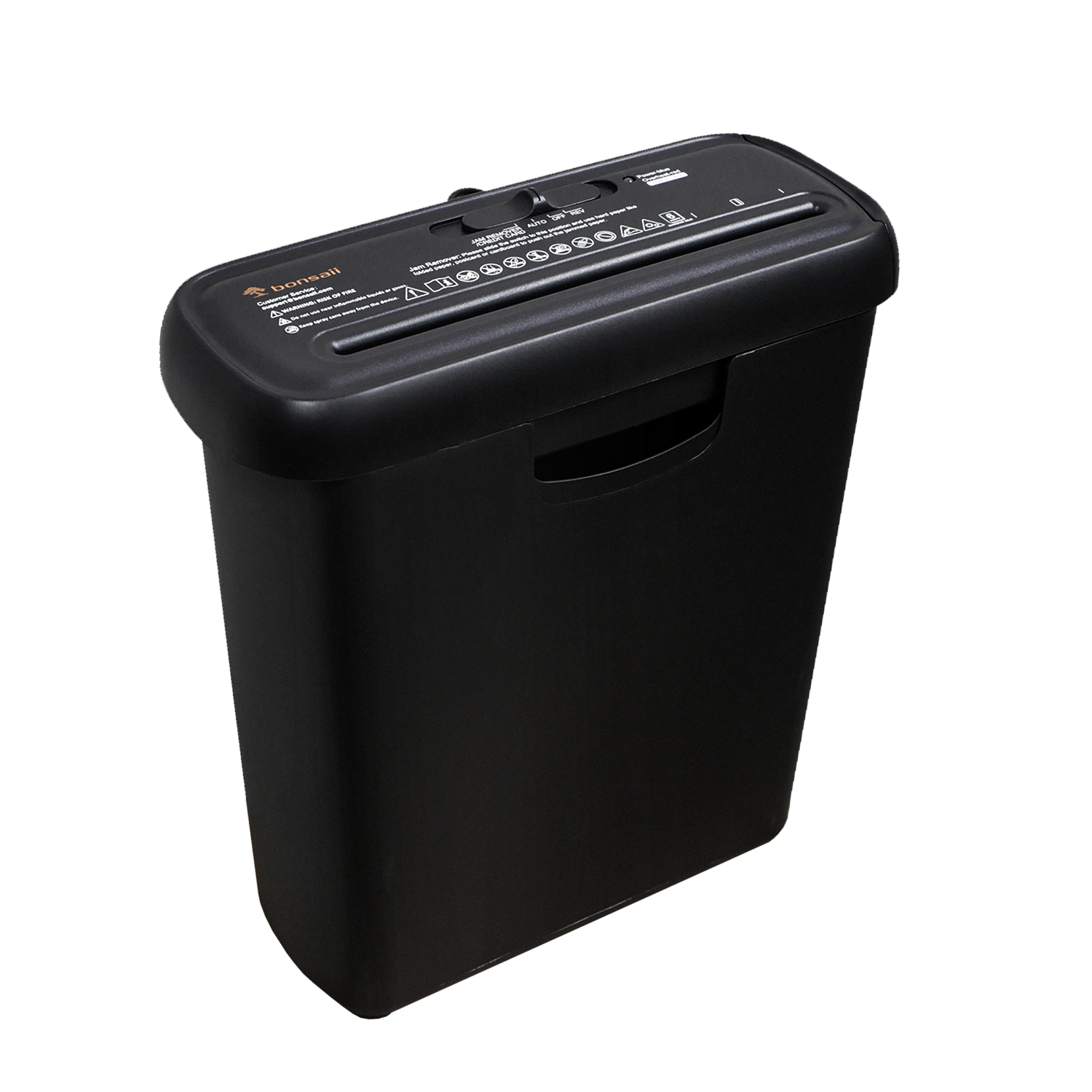 Bonsaii 6-Sheet Strip Cut Paper Shredder for Home & Office - Portable Small Shredder with Extendable Arm & Overheat Protection - Perfect for Bills, Documents, Junk Mail Shredding