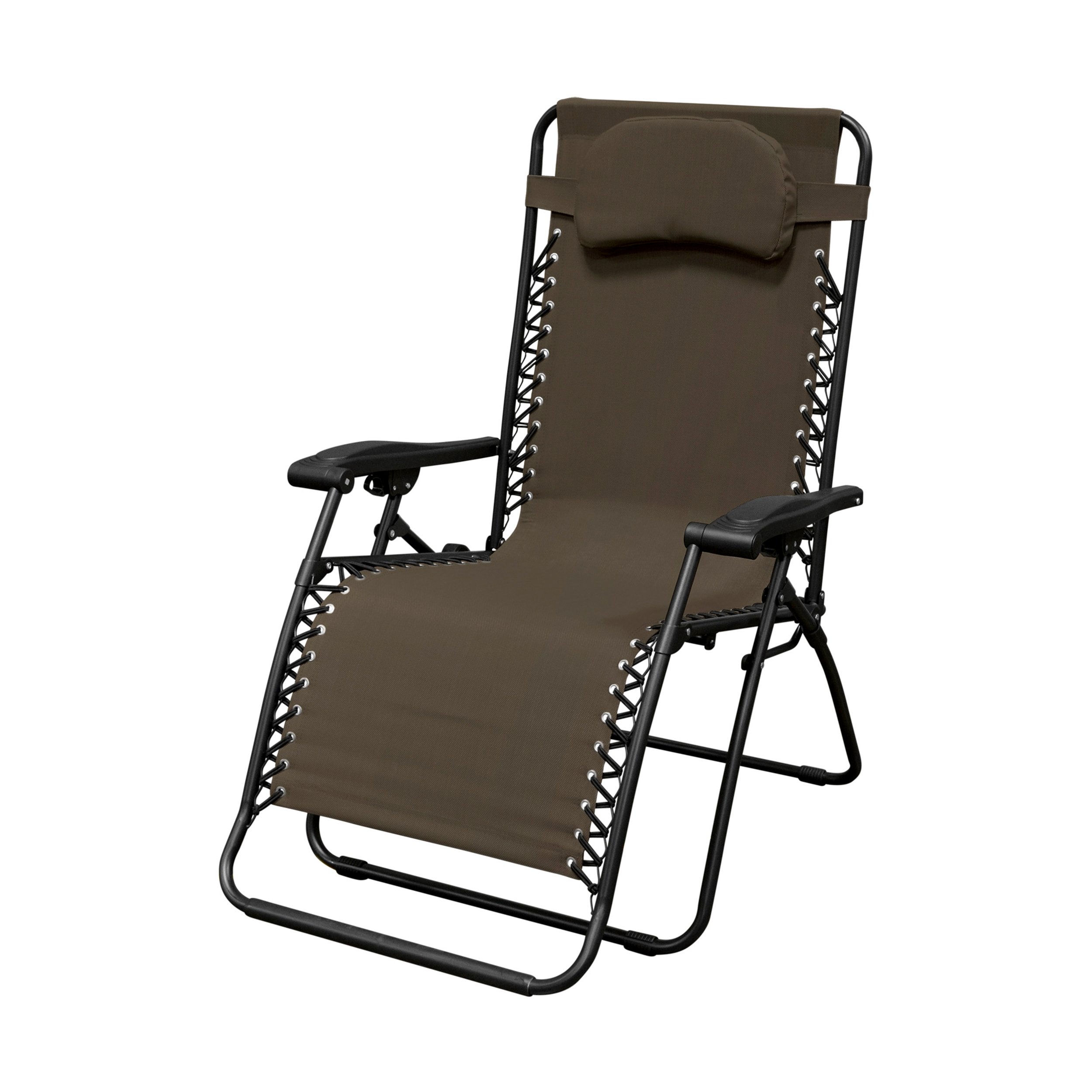 Best Oversized Zero Gravity Recliner Chair for Outdoor Relaxation - Comfortable Brown Sports Infinity Lounge Chair for Patio, Poolside, Beach & Camping
