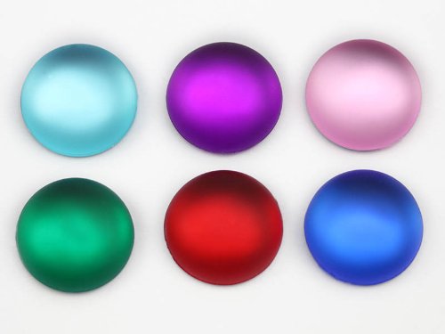 15mm Round Flat Back Frosted Acrylic Cabochons - 25pcs Blue Aqua Rhinestones for DIY Crafts, Jewelry Making, Costume Embellishments, Card Decor & Cosplay Accessories (H509) - Perfect for Scrapbooking, Nail Art & Home Decor Projects
