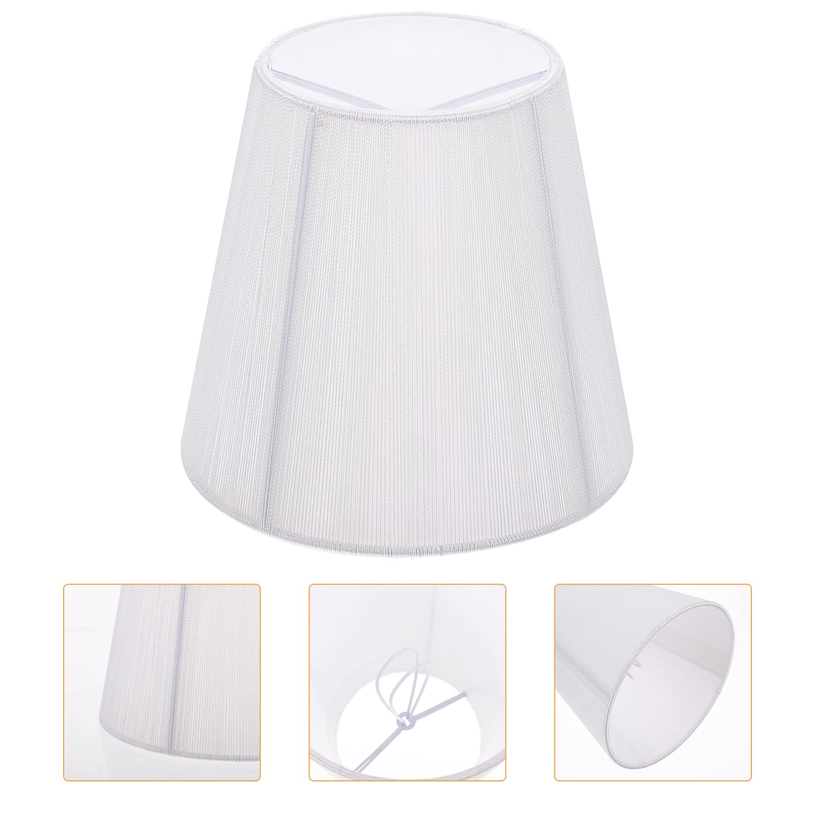 Clip Bulb Lampshade - Durable White Cloth Lamp Cover for Table & Floor Lamps - Perfect for Desk, Office, Drawing Room & Home Decor