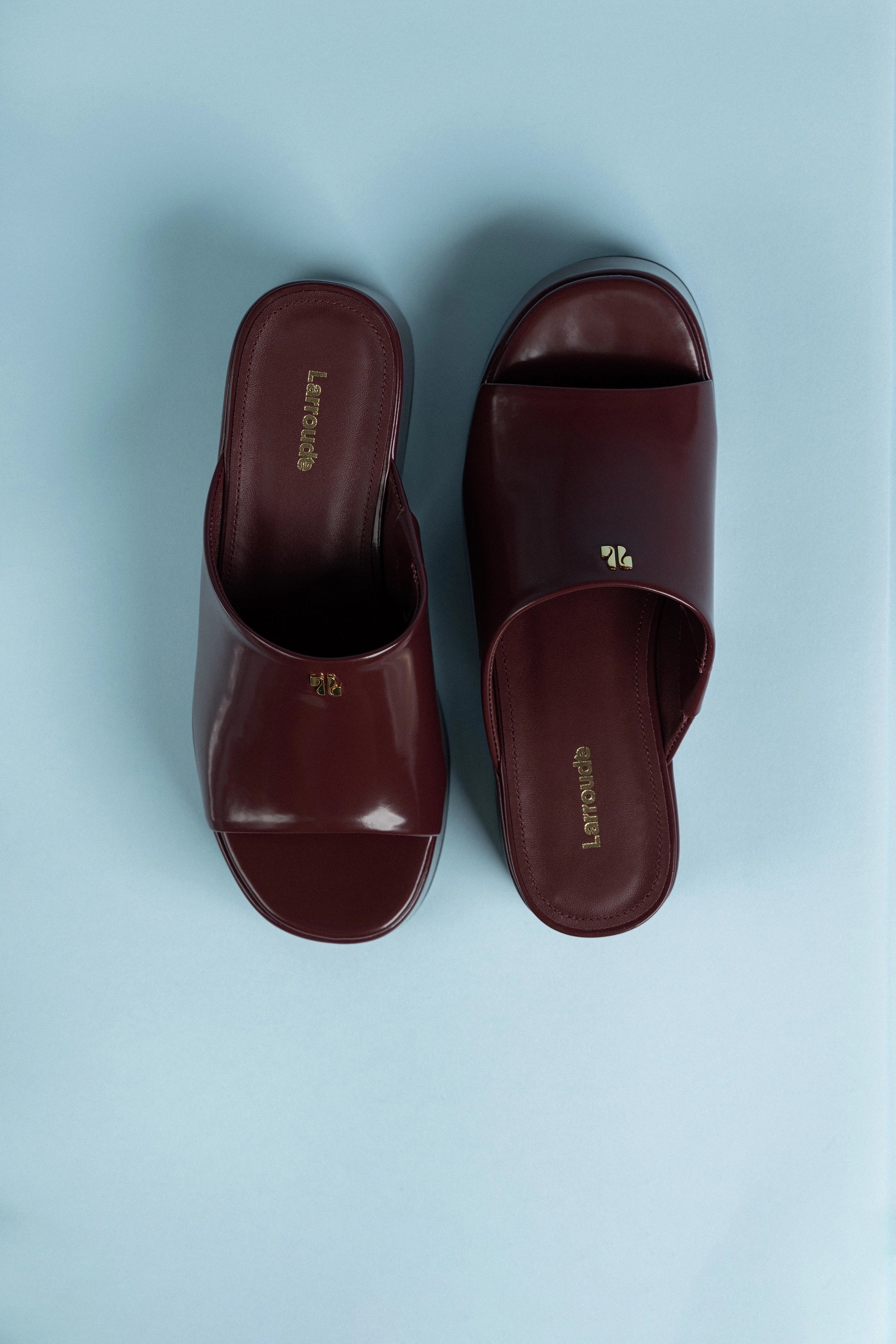 Charli Box Mule Shoes - Women's Burgundy Leather Slip-On Loafers for Casual Wear & Office Outfits
