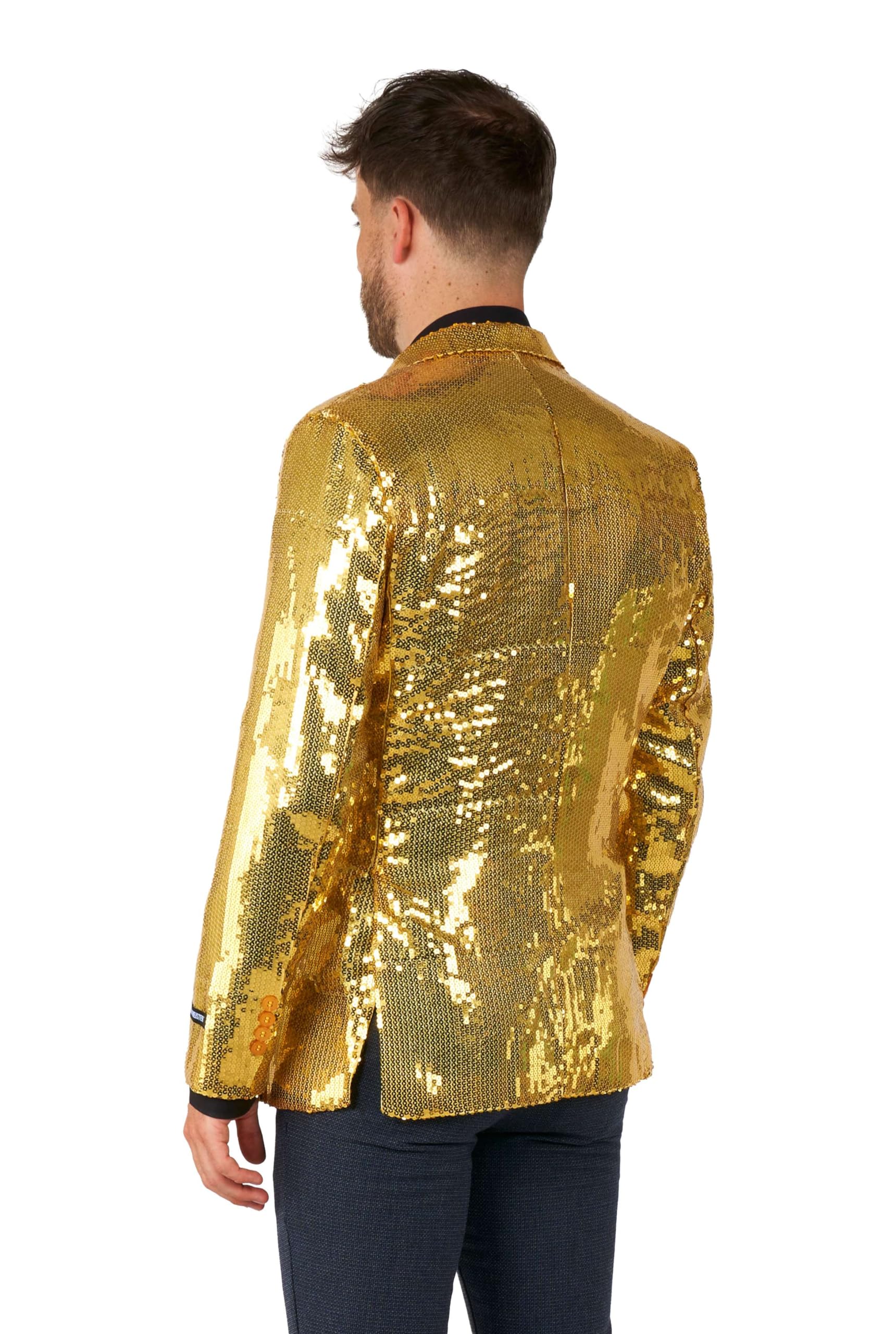 SUITMEISTER Men's Sequins Party Blazer - Slim Fit Shiny Tuxedo Jacket for Christmas, NYE, Prom & Special Occasions | Perfect for Weddings, Cocktail Parties & Nightclub Events
