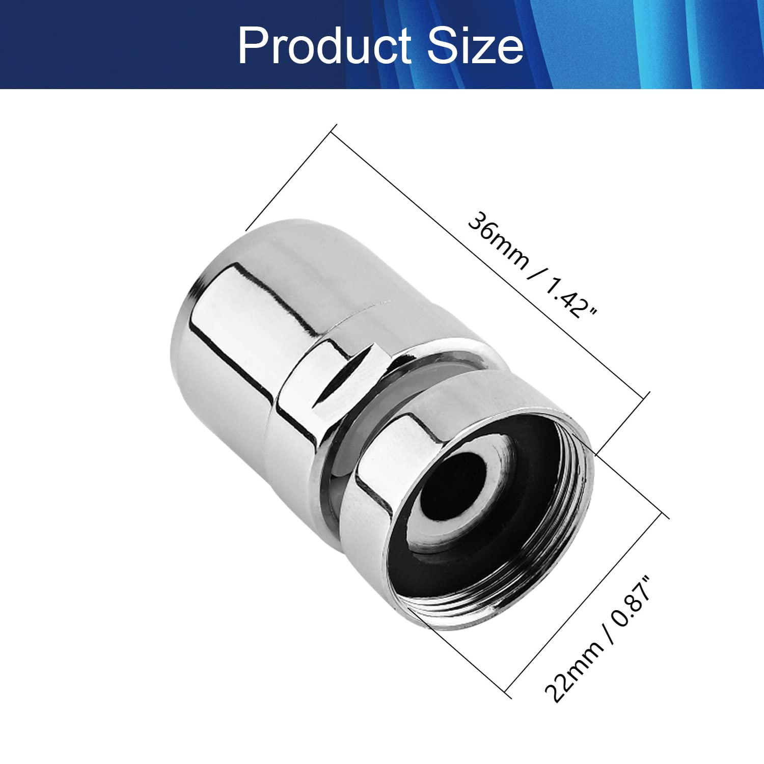 22mm Swivel Sink Aerator - High Flow Faucet Flow Restrictor Replacement for Kitchen & Bathroom - Durable Brass Insert for Better Water Pressure (Perfect for Washing Dishes, Handwashing & Water Conservation)