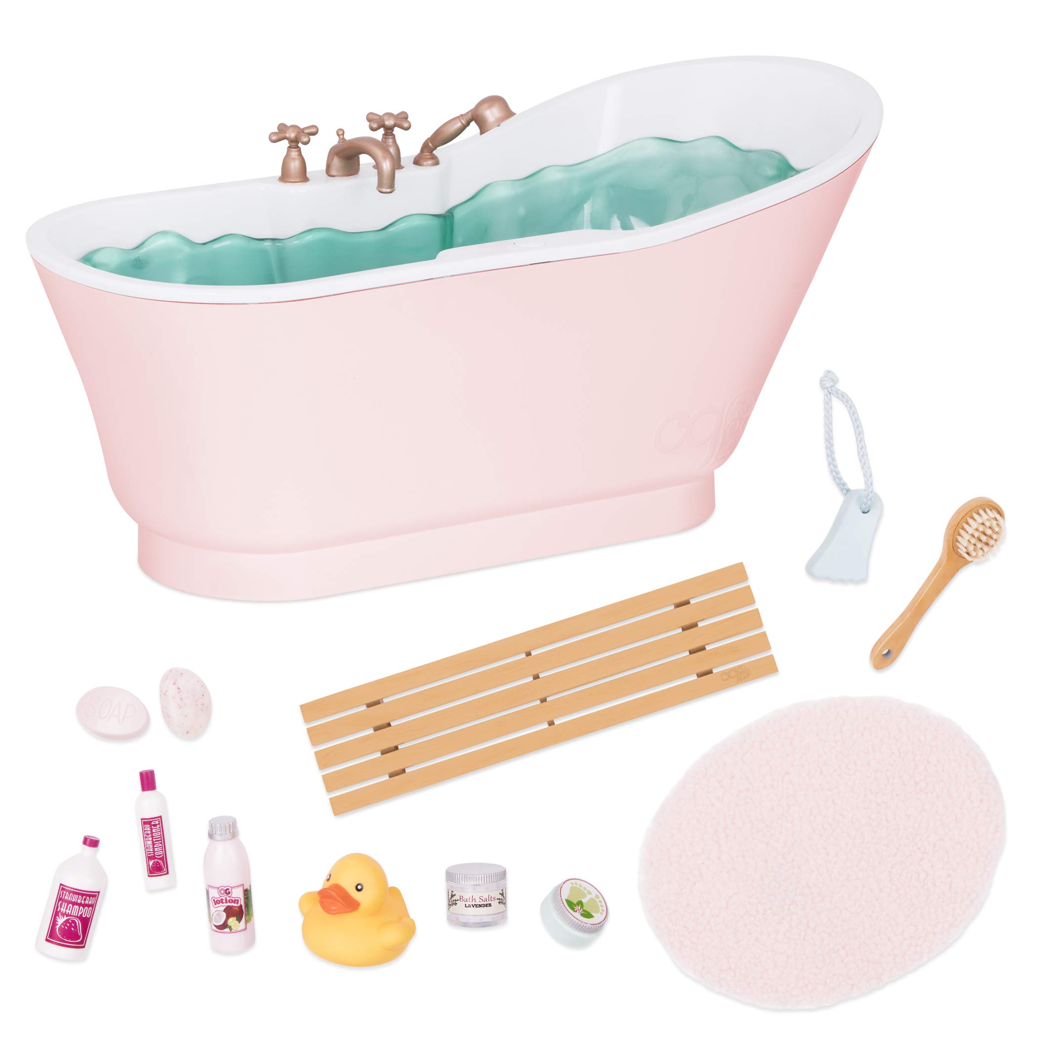 Battat Our Generation Deluxe Bath & Bubbles Playset for 18 Inch Dolls - Doll Accessories Toy Gift for Girls Ages 3+ - Perfect for Pretend Play, Bath Time Fun & Role Playing Games