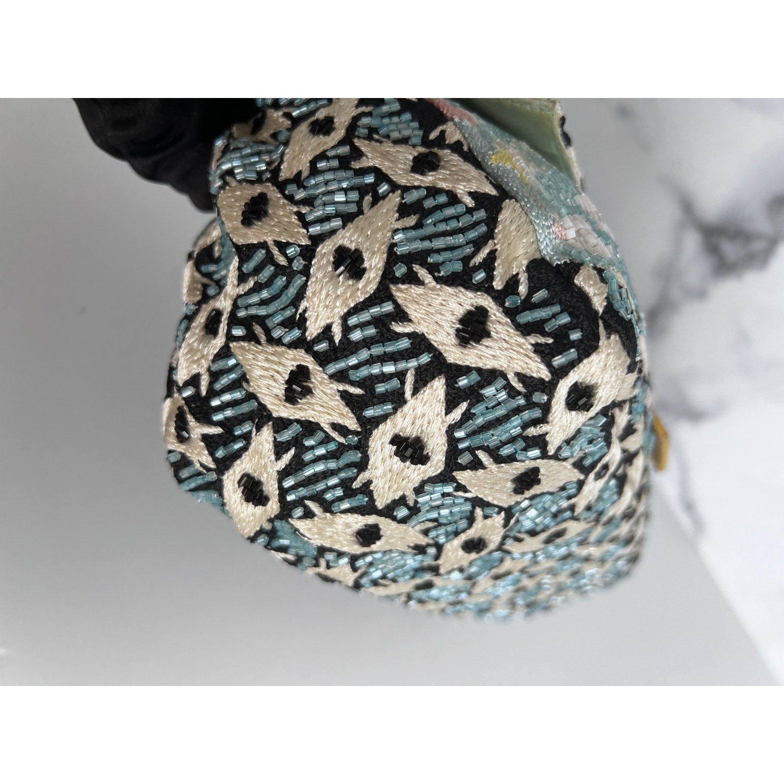 Vintage Fendi Beaded Mamma Baguette Handbag - Luxury Designer Shoulder Bag for Women | Perfect for Evening Parties, Weddings & Special Occasions