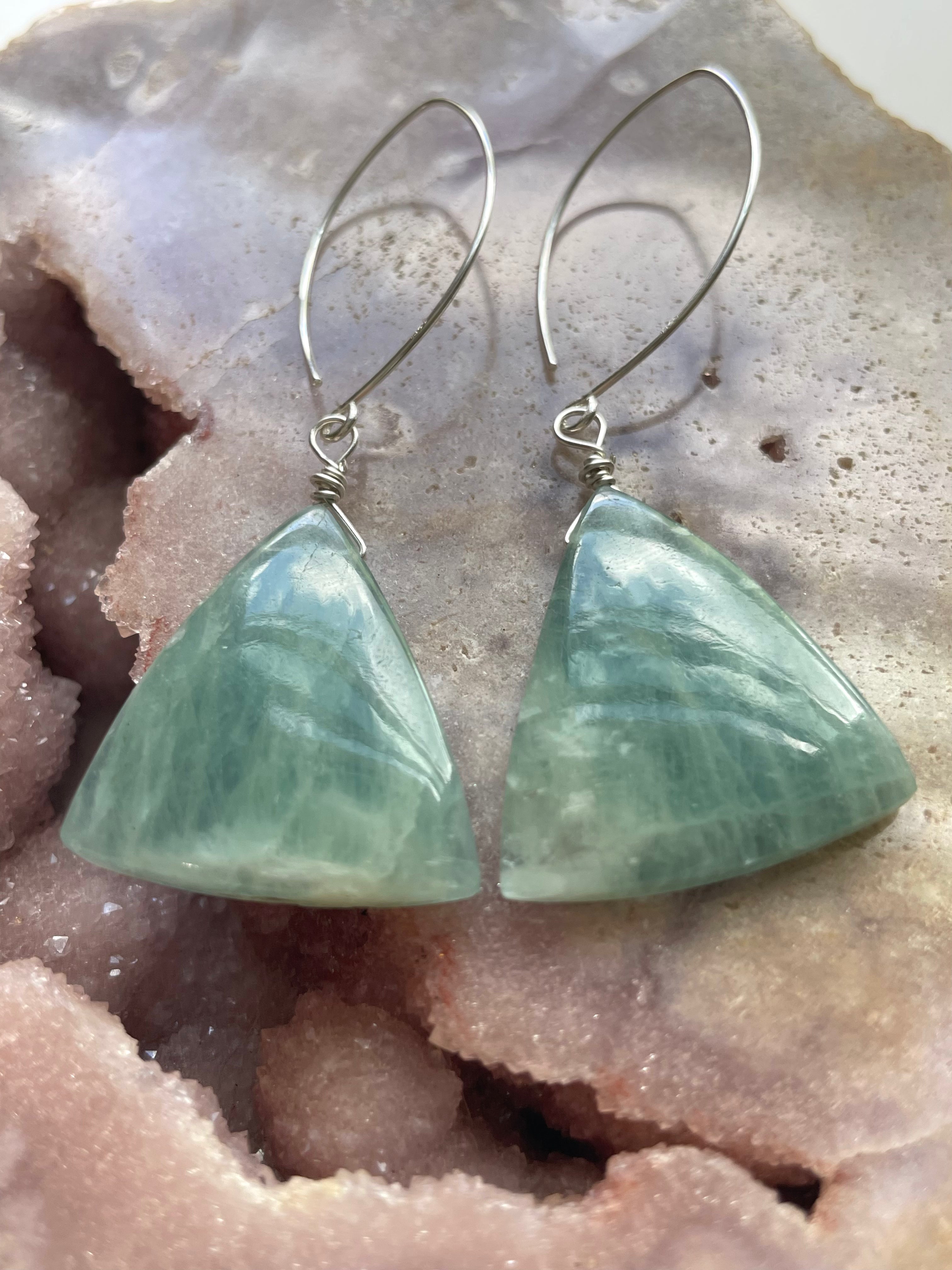 Aquamarine Statement Earrings for Women - 925 Sterling Silver Dangle Earrings - Elegant Jewelry Gift for Birthday, Anniversary & Special Occasions