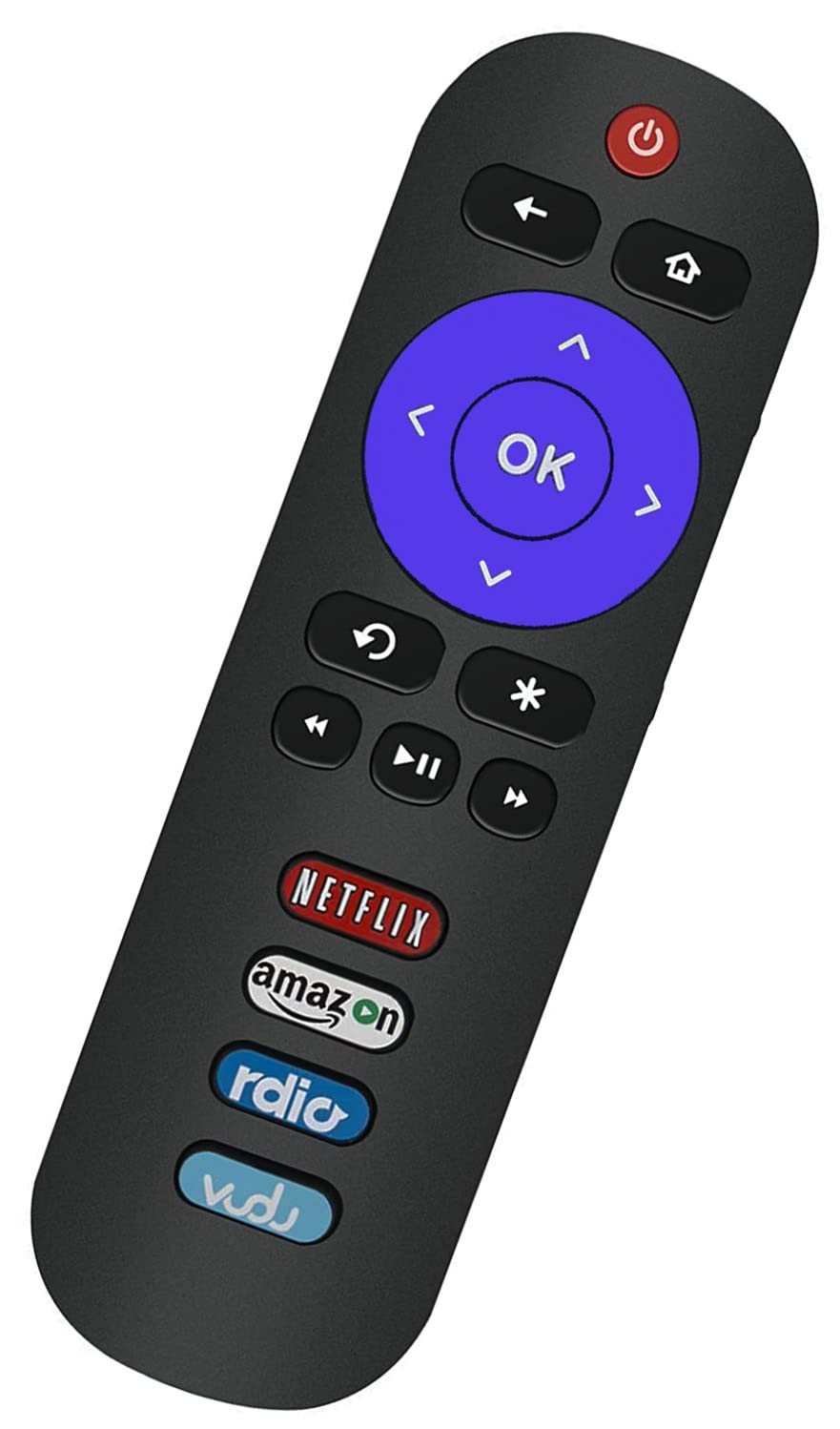 Universal Remote Control Replacement for Hisense Roku TV & Sharp Roku TV (Compatible with All Models) - No Setup Required - Perfect for Living Room, Bedroom & Home Theater Use