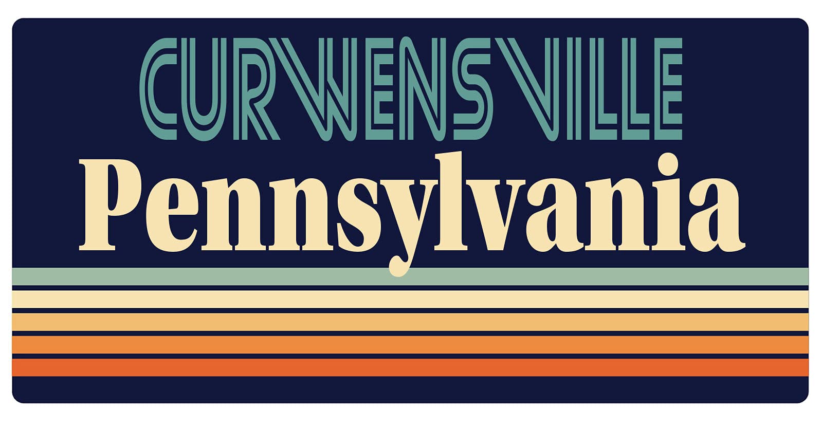 Vintage Retro Design 5 x 2.5 Inch Pennsylvania Fridge Magnet - Perfect for Home Kitchen Decor, Office Whiteboard & Travel Souvenir Collection