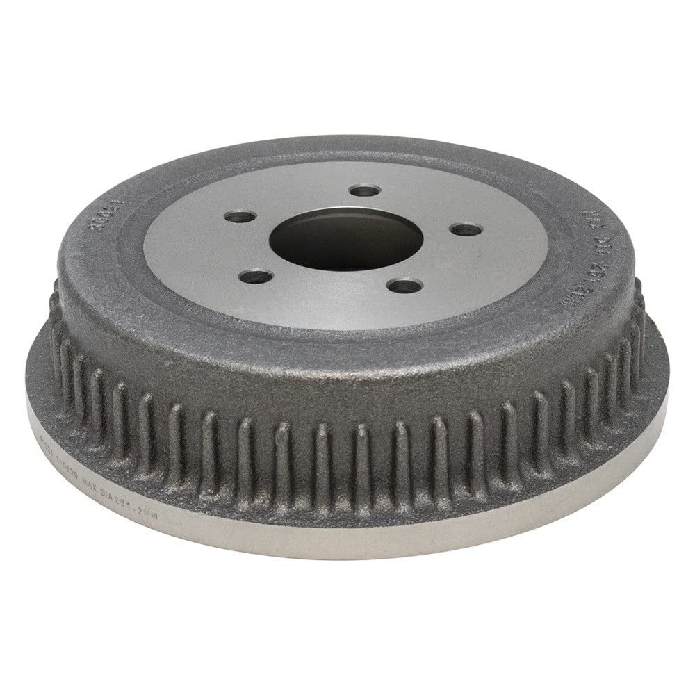 TRQ Rear Brake Drum Pair Set - Compatible with 1996-2007 Dodge Caravan, 1996-2006 Grand Caravan, 1996-2000 Grand Voyager, 1996-2007 Chrysler Town & Country, 1996-2003 Plymouth Voyager (12.11 X 2.75 Inch Drums Only) - Perfect for Brake System Replacement & Maintenance