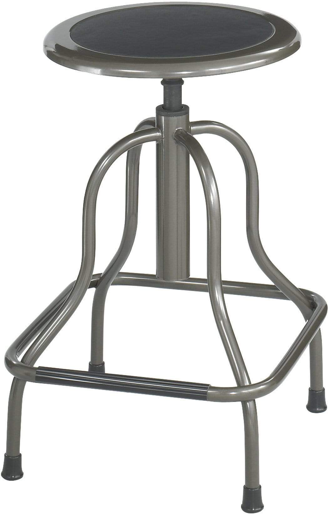 Safco 6665 Diesel High Base Adjustable Stool Without Back - Heavy Duty Industrial Bar Stool for Workshop, Garage, and Commercial Use