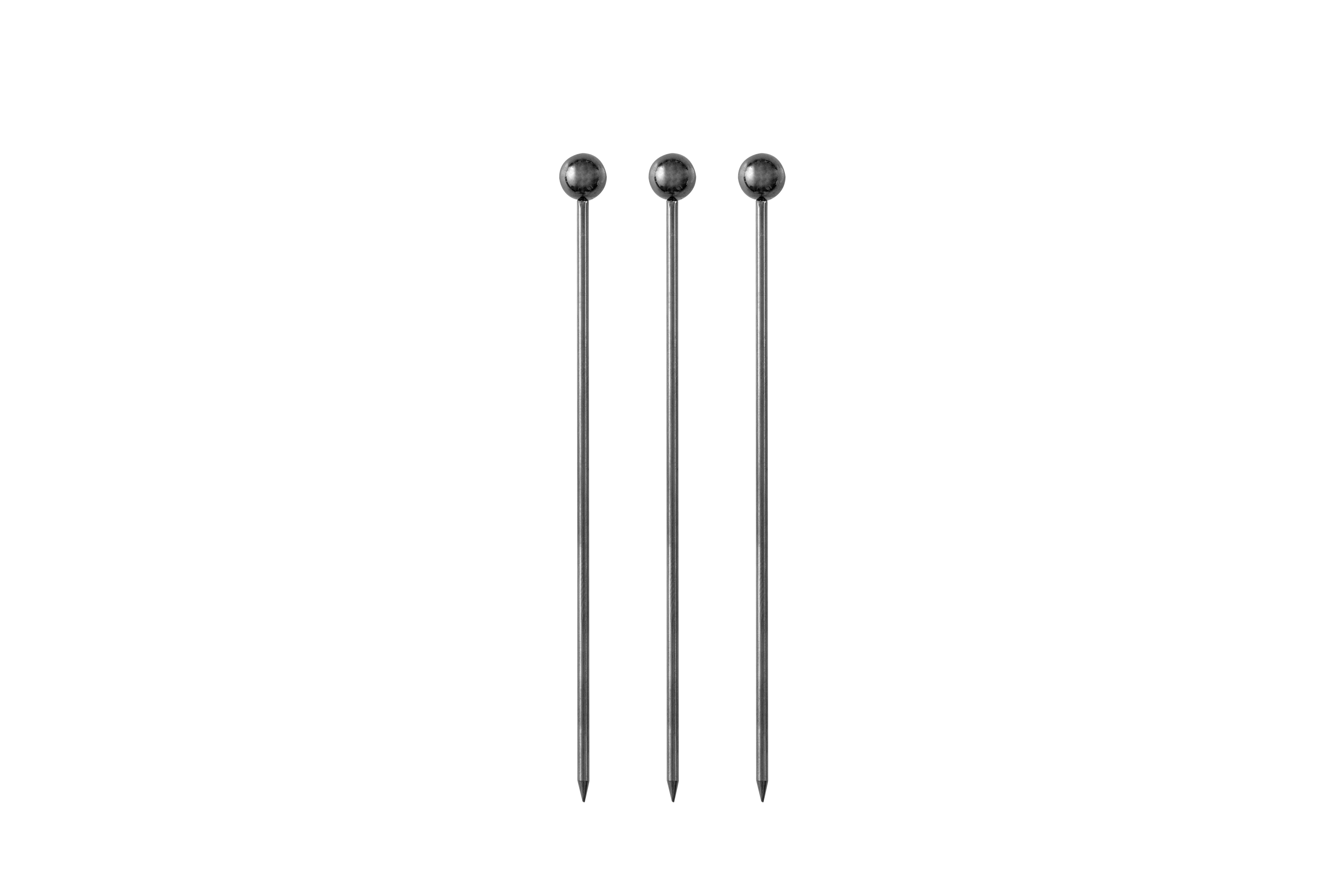Elegant Black Cocktail Picks - 12-Piece Stainless Steel Drink Stirrers for Martini, Whiskey & Cocktail Parties - Perfect for Home Bars, Weddings & Entertaining Guests