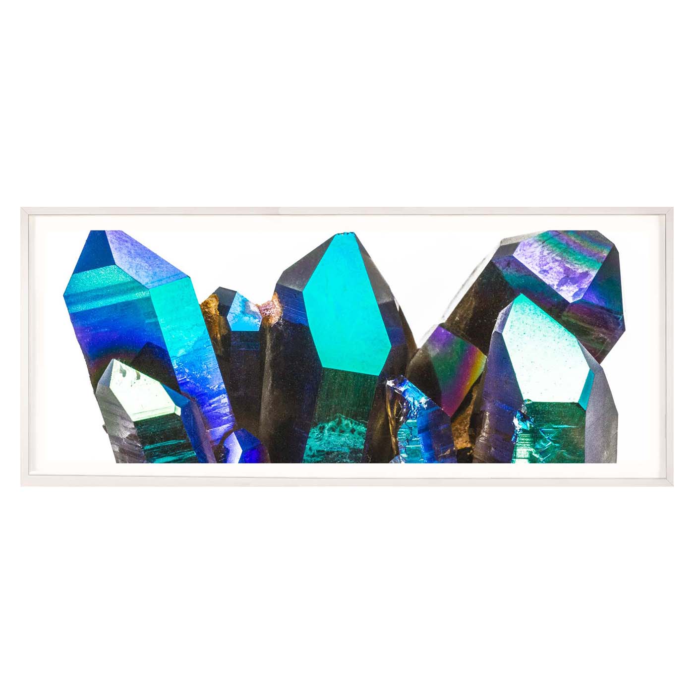 Iridescent Geode 3 - Natural Crystal Decor for Home & Office - Perfect for Meditation Spaces, Gift Giving & Feng Shui Decorations